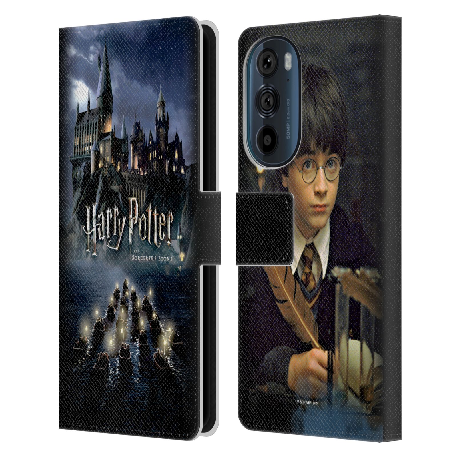 Pouzdro HEAD CASE na mobil Motorola EDGE 30 - Harry Potter škola v bradavicích