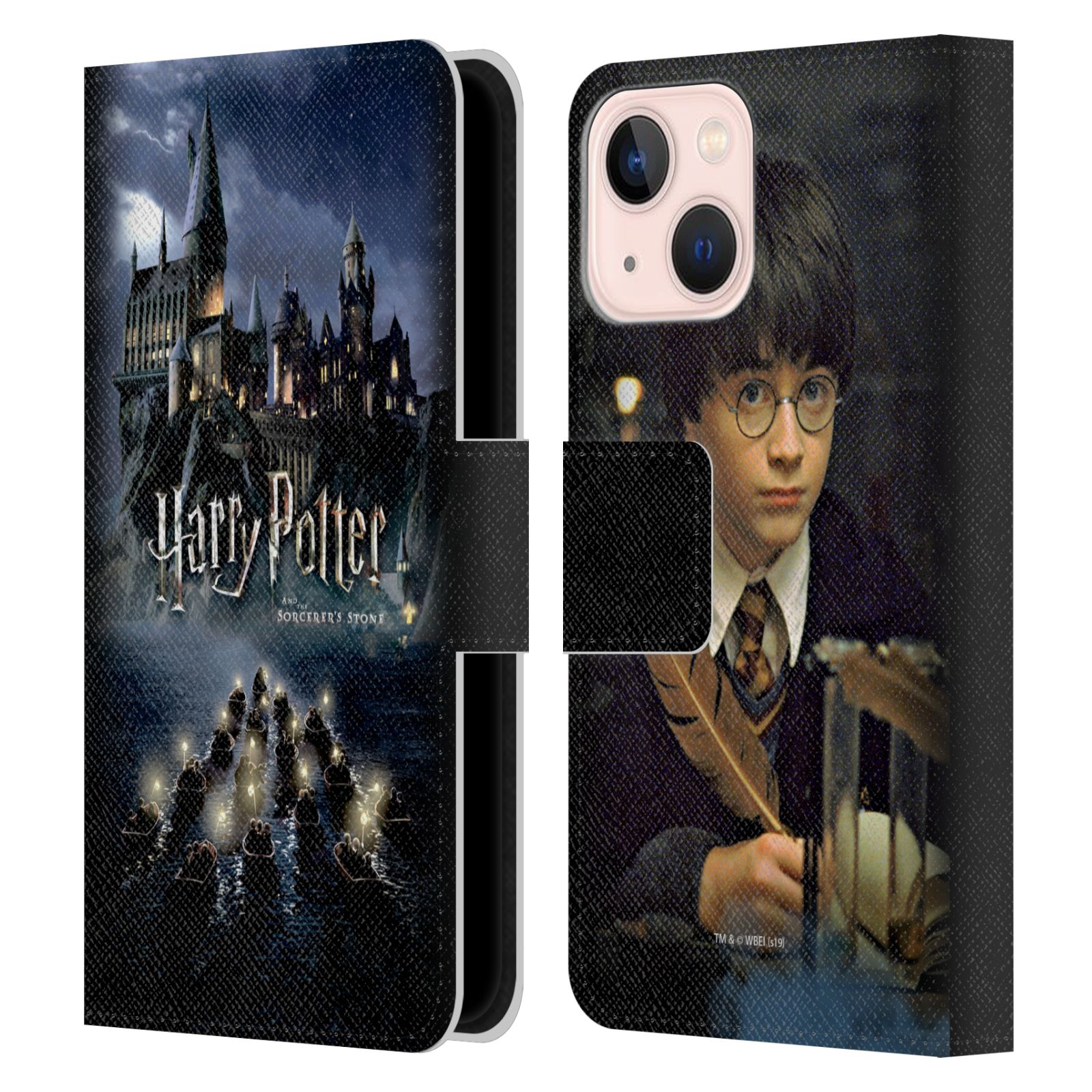 Pouzdro HEAD CASE na mobil Apple Iphone 13 MINI - Harry Potter škola v bradavicích
