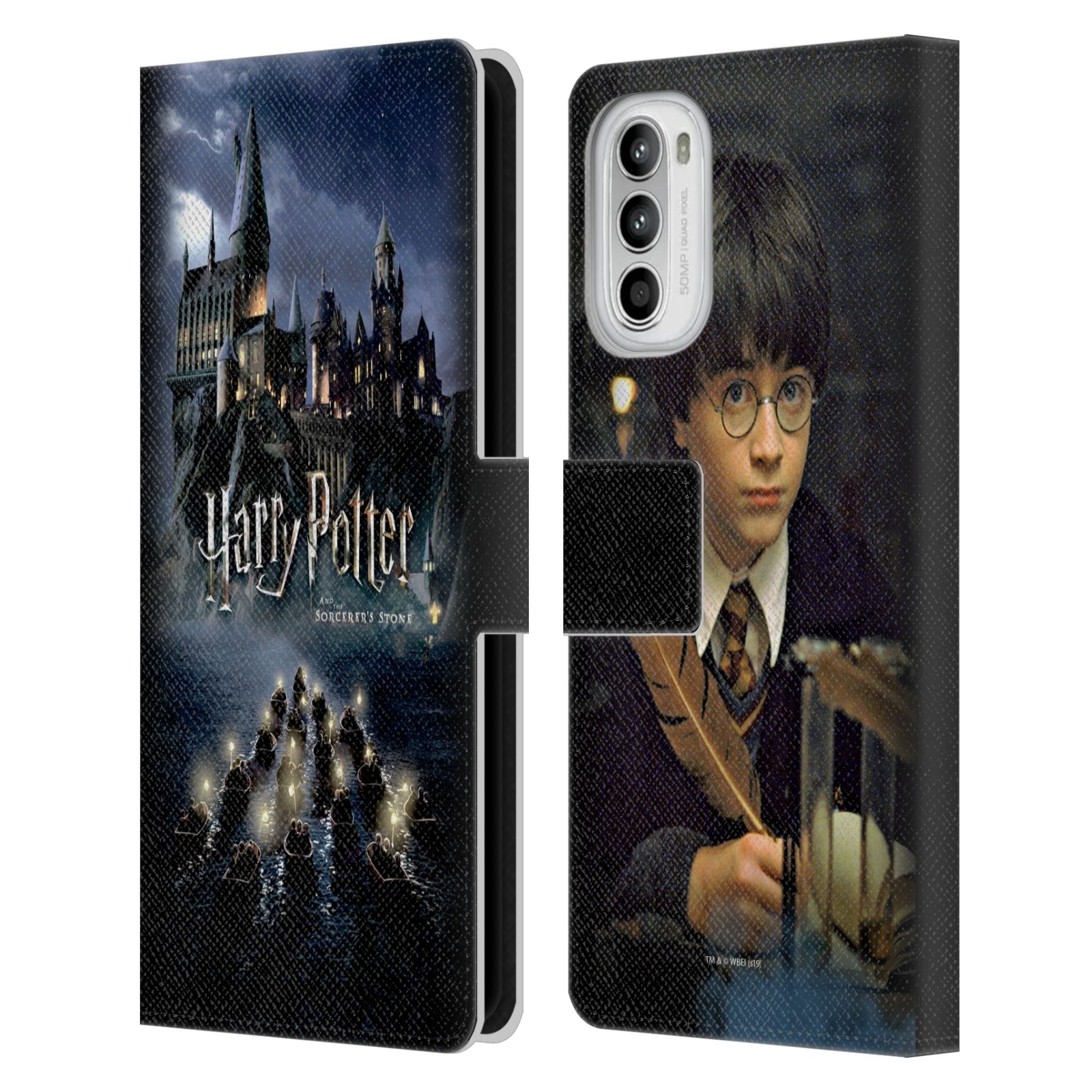 Pouzdro HEAD CASE na mobil Motorola Moto G52 - Harry Potter škola v bradavicích