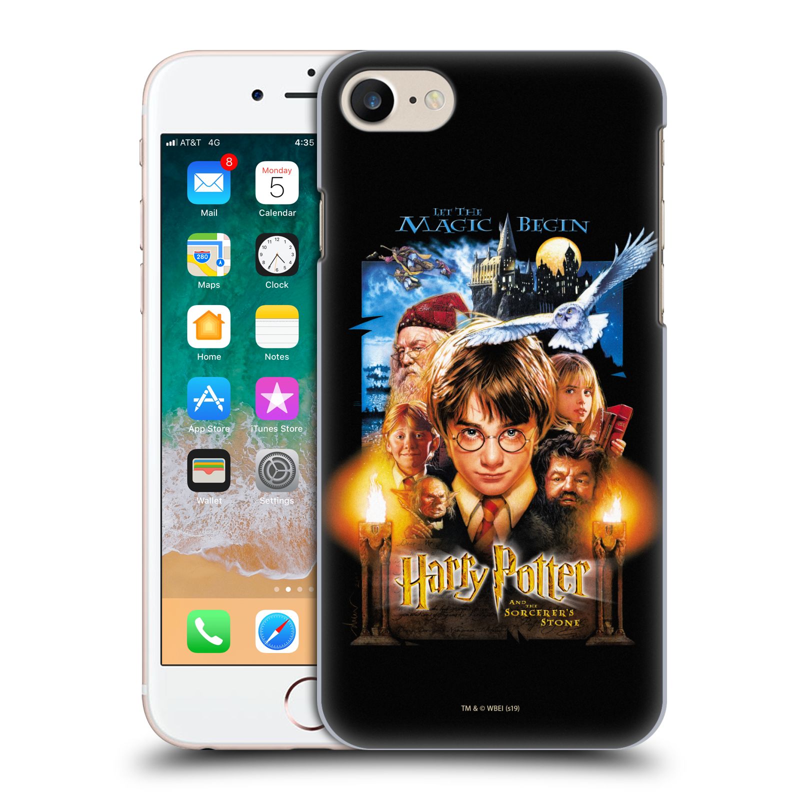 Pouzdro na mobil Apple Iphone 7/8 - HEAD CASE - Harry Potter - Kámen Mudrců