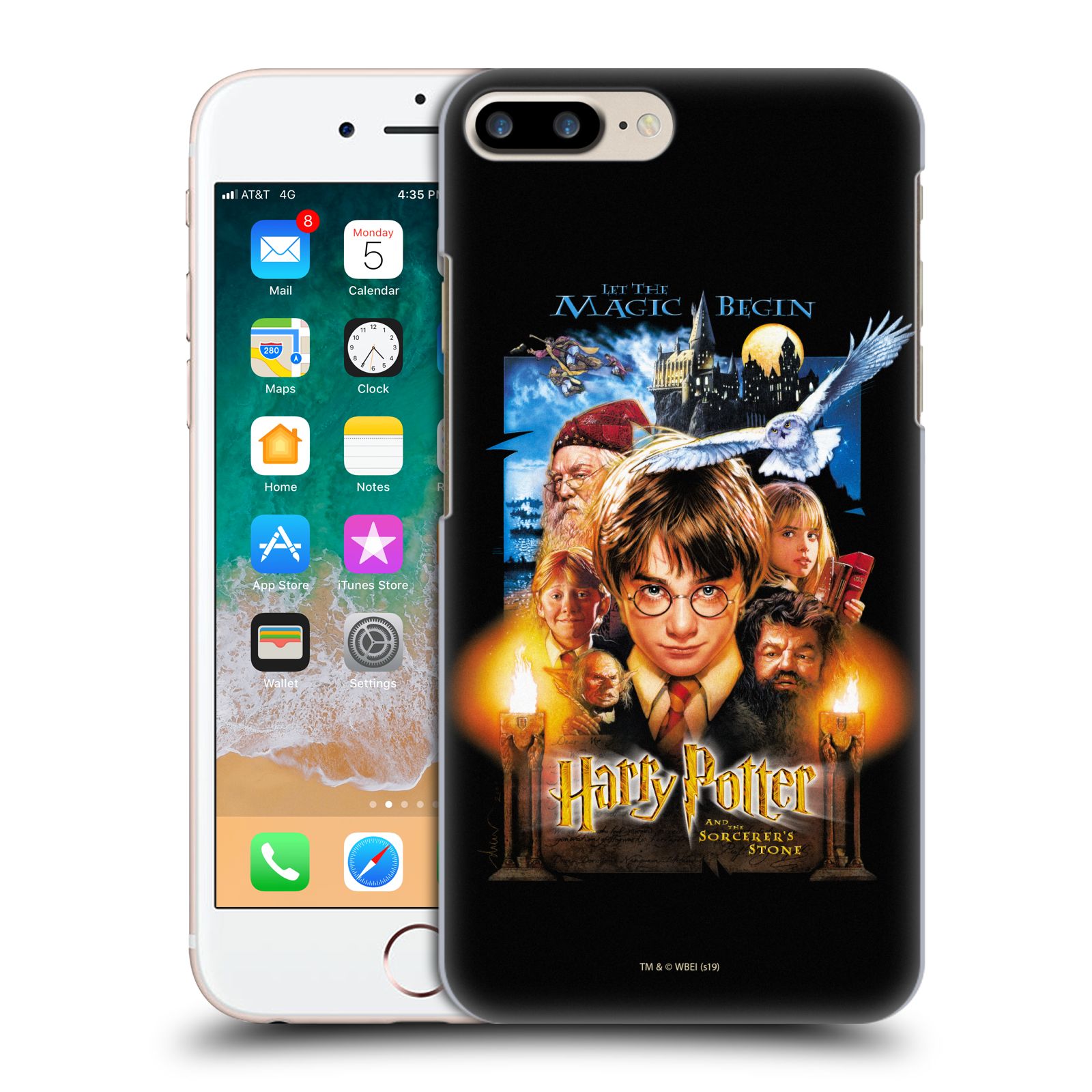 Pouzdro na mobil Apple Iphone 7/8 PLUS - HEAD CASE - Harry Potter - Kámen Mudrců