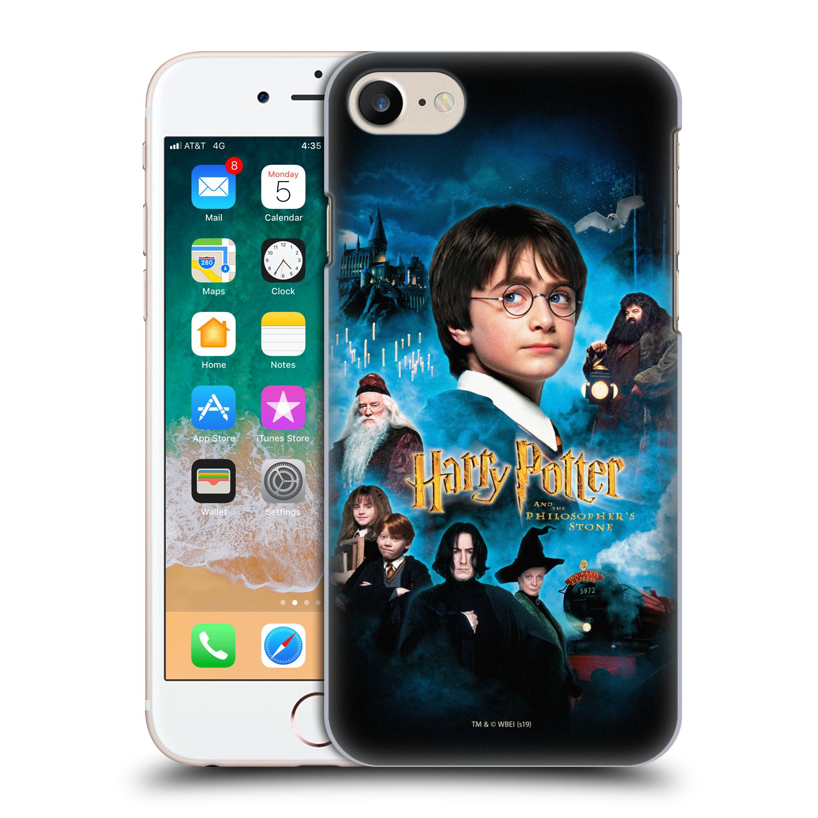 Pouzdro na mobil Apple Iphone 7/8 - HEAD CASE - Harry Potter a přátelé