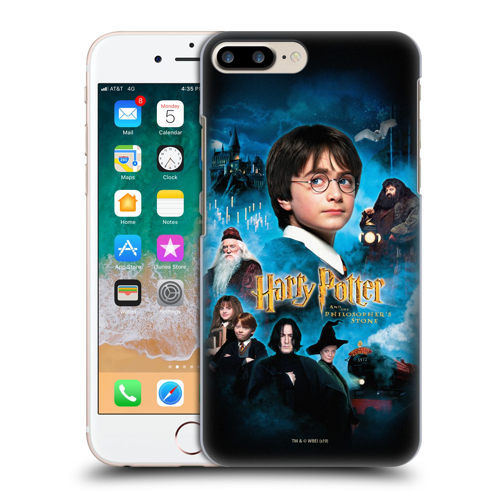 Pouzdro na mobil Apple Iphone 7/8 PLUS - HEAD CASE - Harry Potter a přátelé