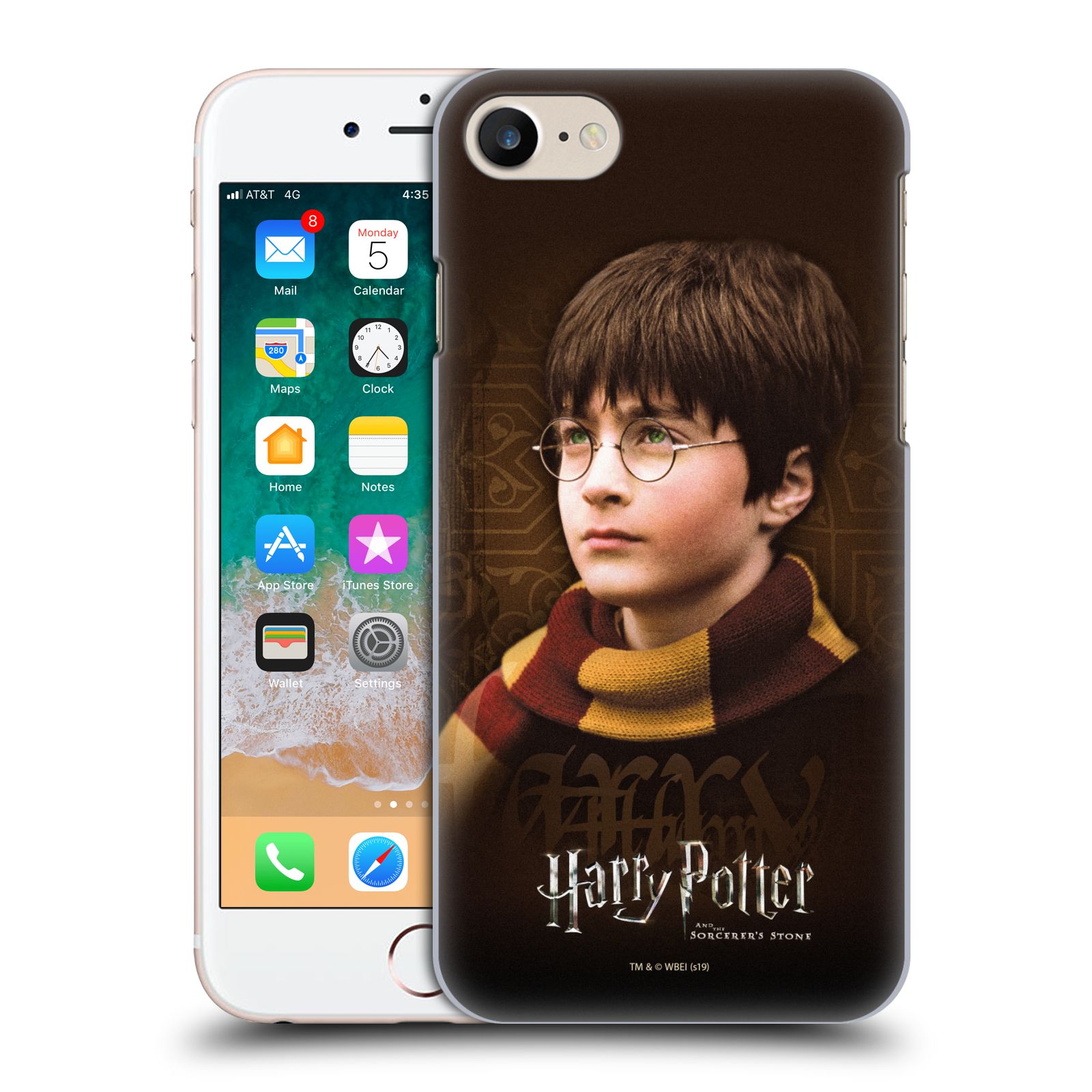 Pouzdro na mobil Apple Iphone 7/8 - HEAD CASE - Harry Potter s šálou