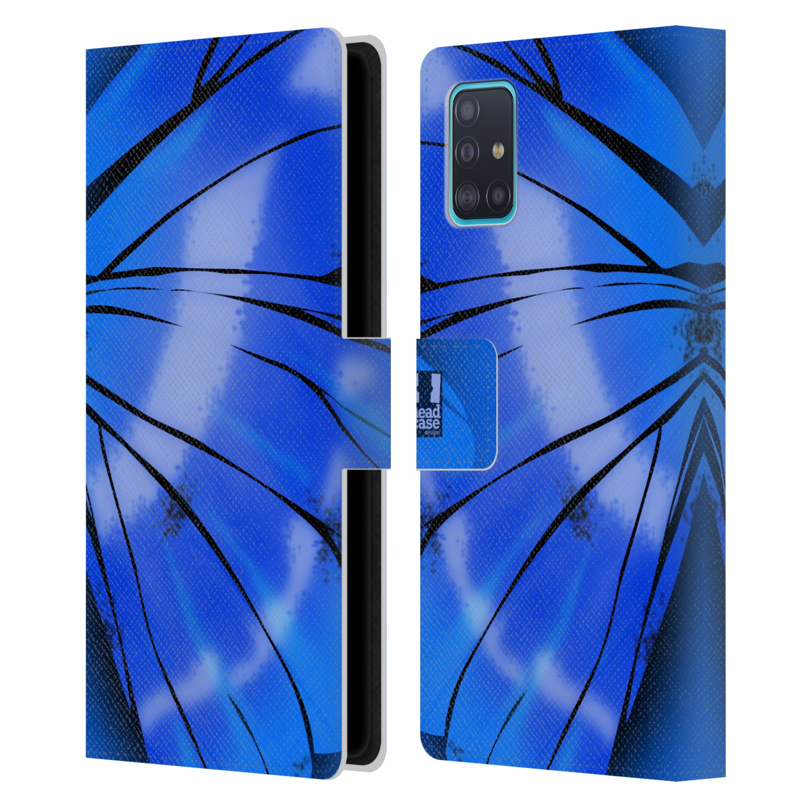 Pouzdro pro mobil Samsung Galaxy A51 - Motýlí křídla modrá barva