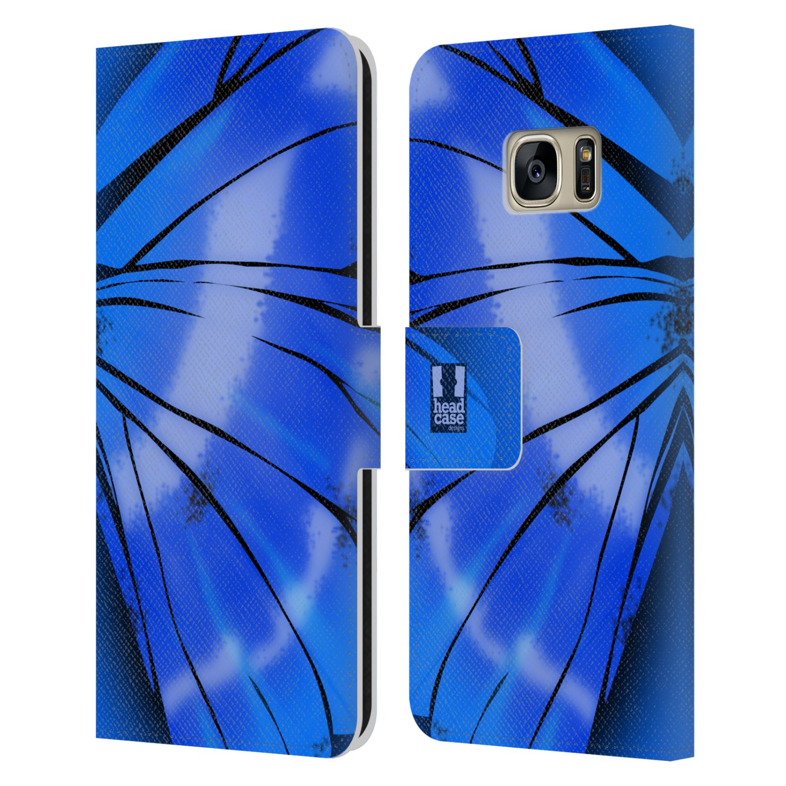Pouzdro pro mobil Samsung Galaxy S7 - Motýlí křídla modrá barva