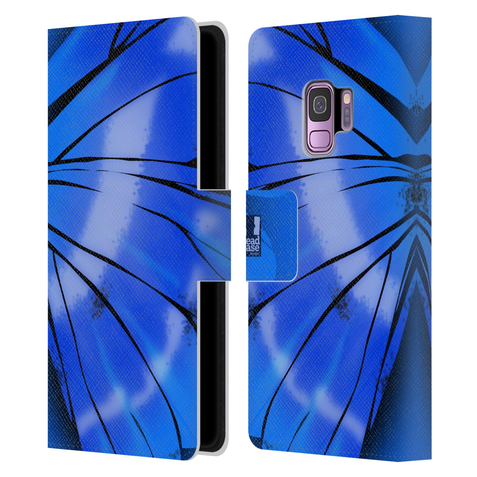 Pouzdro pro mobil Samsung Galaxy S9 - Motýlí křídla modrá barva