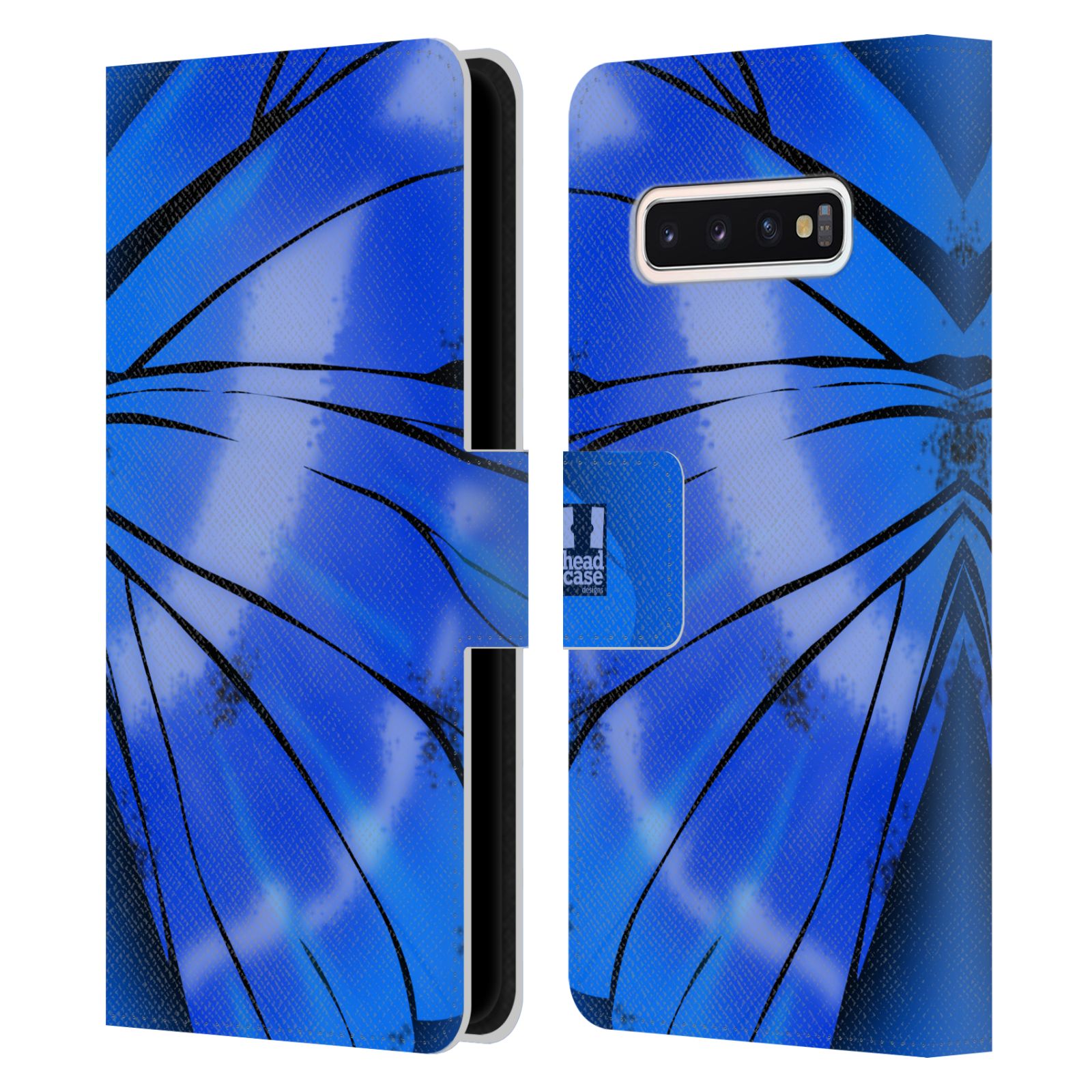 Pouzdro pro mobil Samsung Galaxy S10 - Motýlí křídla modrá barva