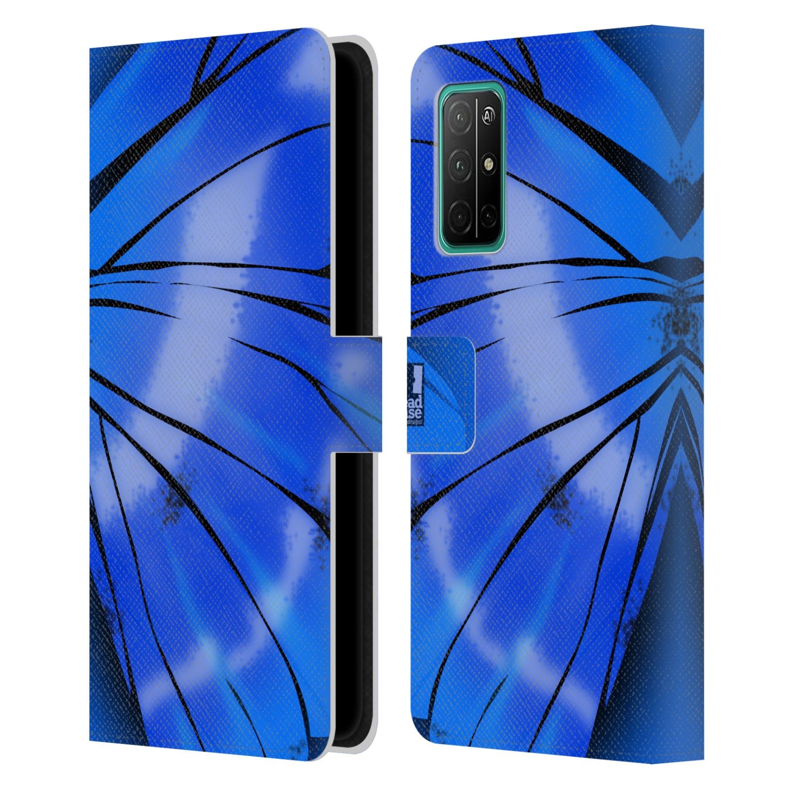 Pouzdro pro mobil Honor 30s - Motýlí křídla modrá barva
