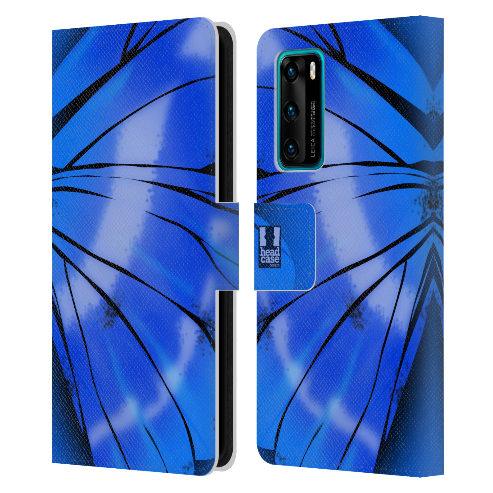 Pouzdro pro mobil Huawei P40 - Motýlí křídla modrá barva
