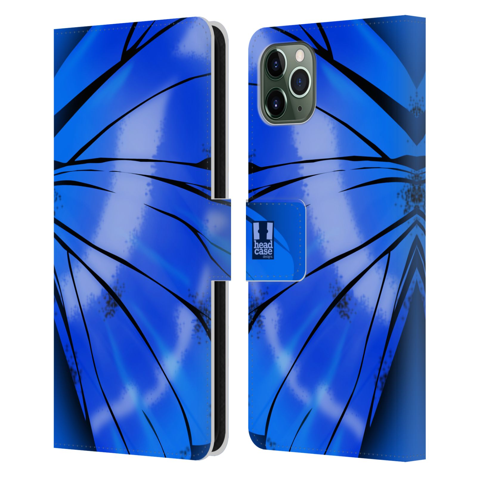 Pouzdro pro mobil Apple Iphone 11 Pro Max - Motýlí křídla modrá barva