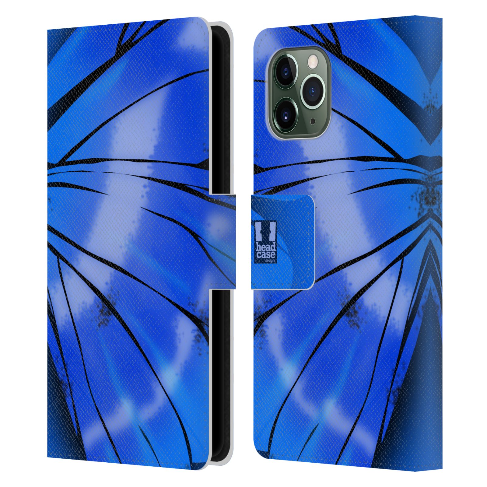 Pouzdro pro mobil Apple Iphone 11 Pro - Motýlí křídla modrá barva