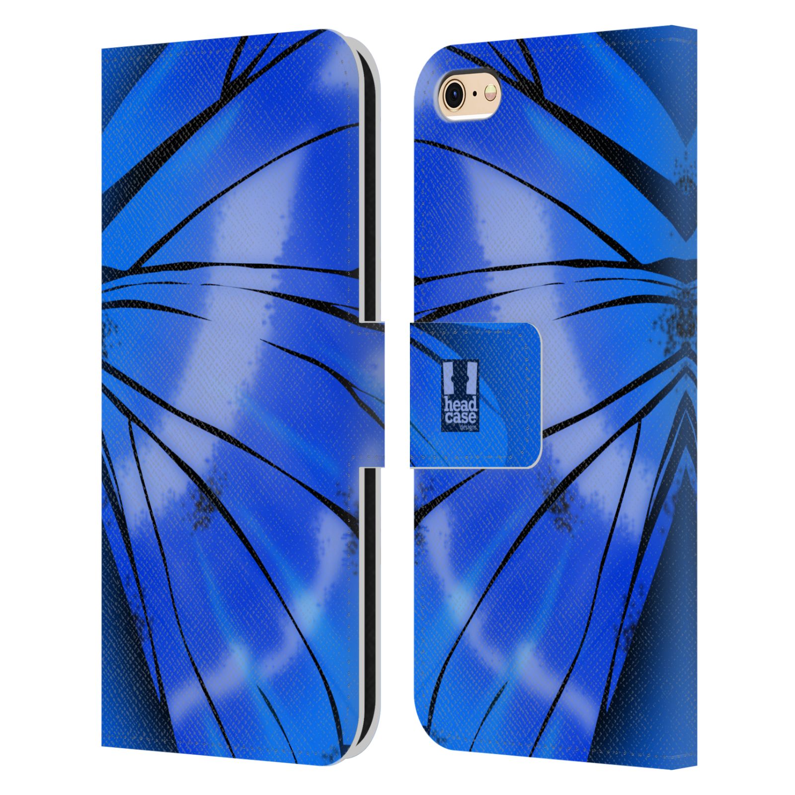 Pouzdro pro mobil Apple Iphone 6 / 6S - Motýlí křídla modrá barva