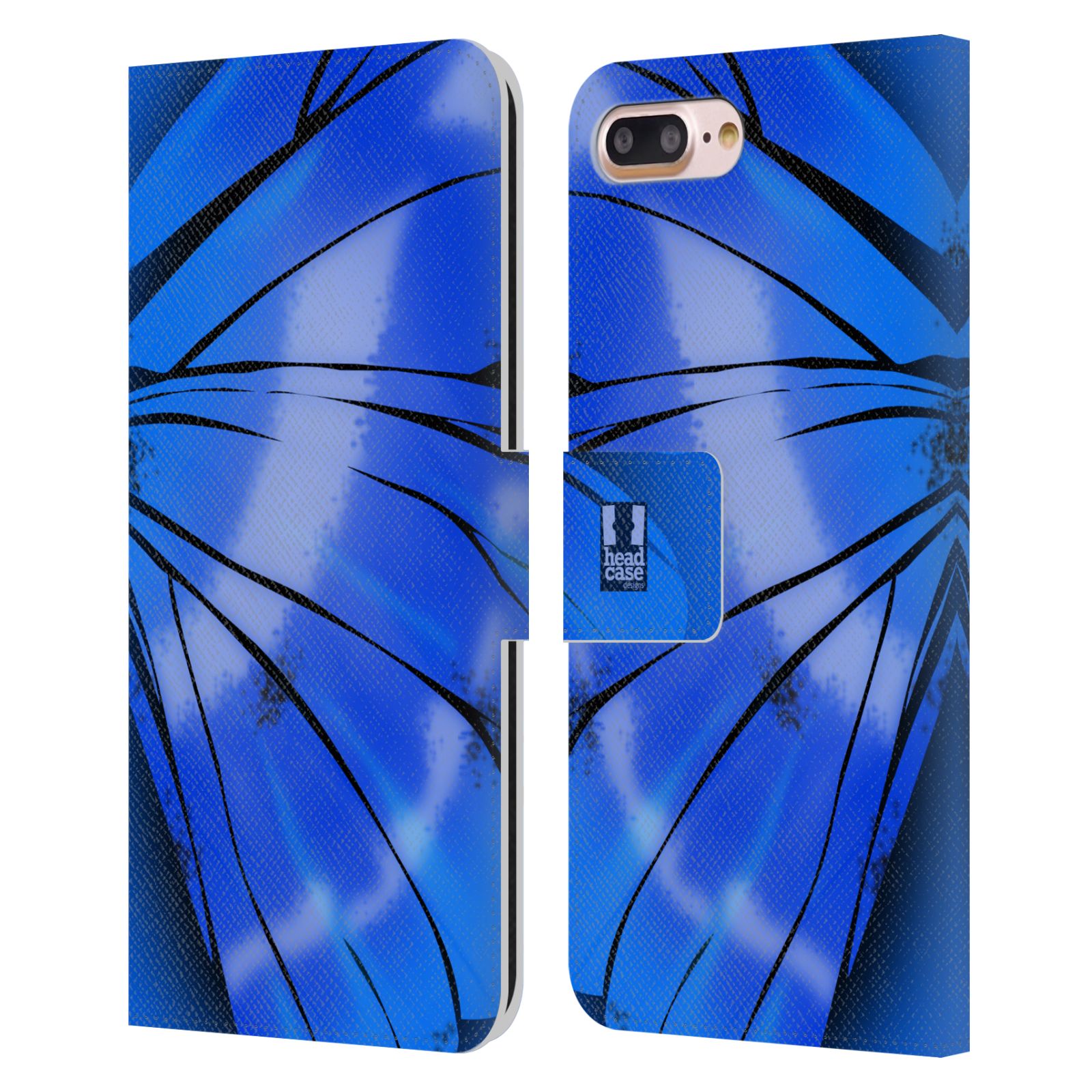 Pouzdro pro mobil Apple Iphone 7+/8+ - Motýlí křídla modrá barva