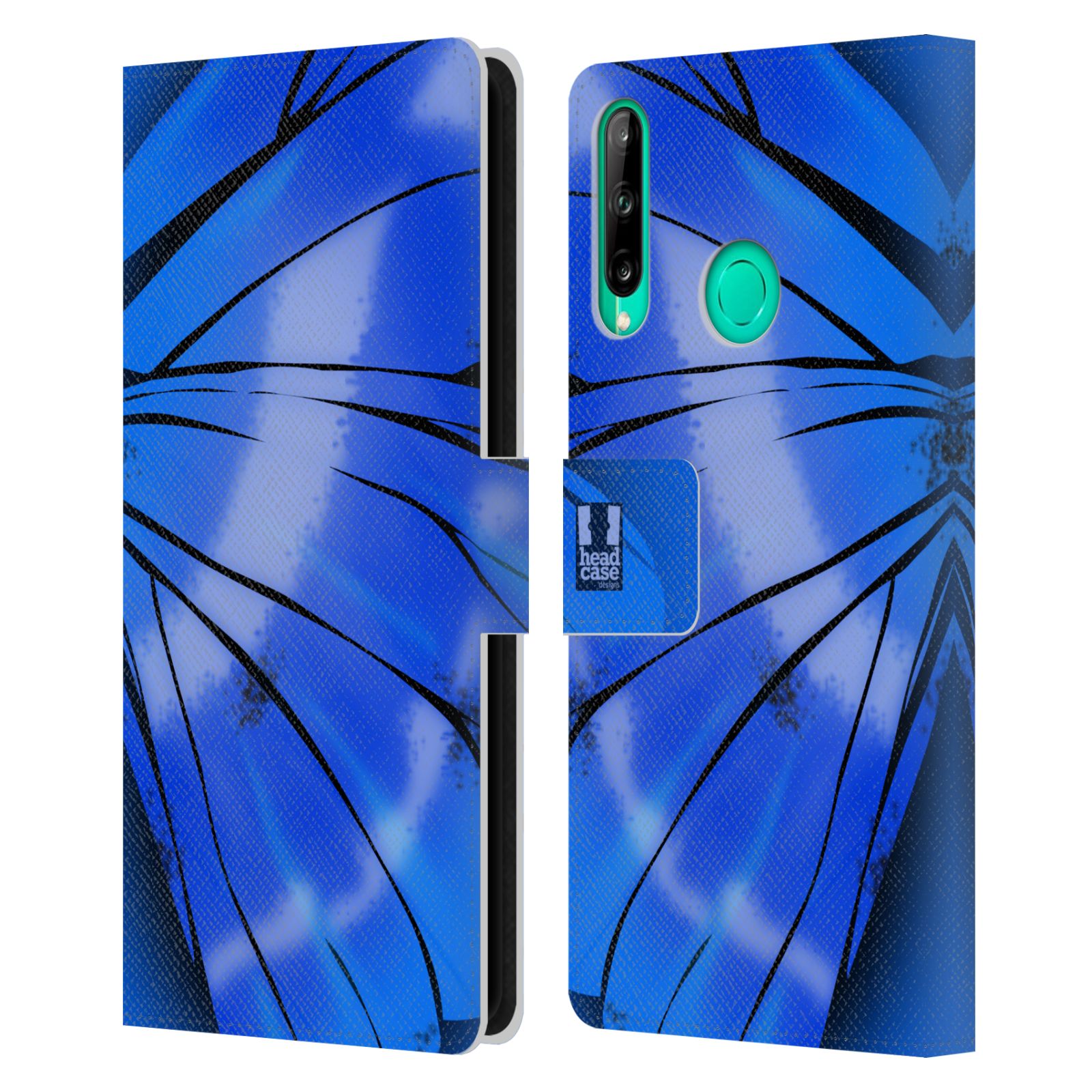 Pouzdro pro mobil Huawei P40 LITE E - Motýlí křídla modrá barva