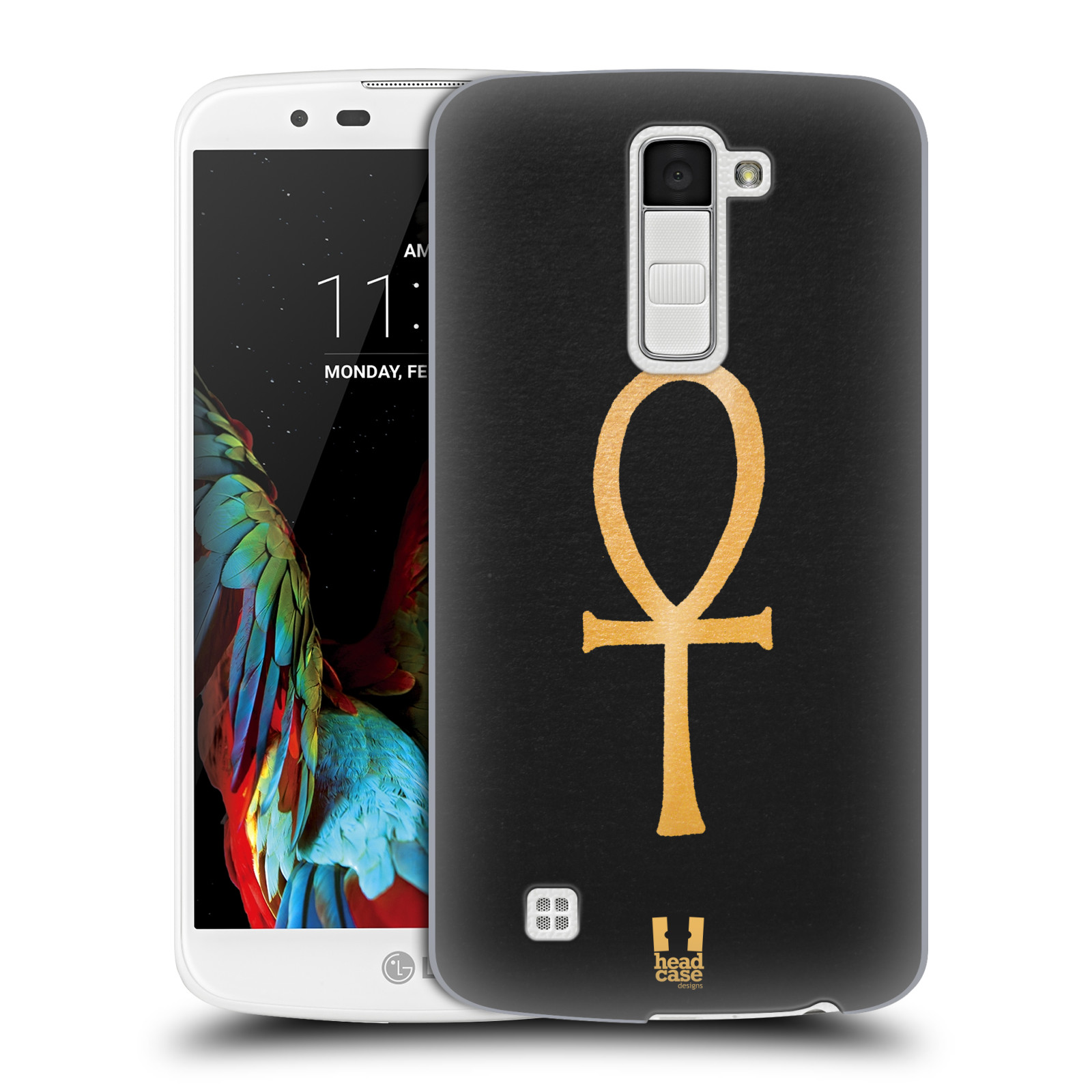 HEAD CASE plastový obal na mobil LG K10 vzor EGYPT zlatá a černá SYMBOL ŽIVOTA