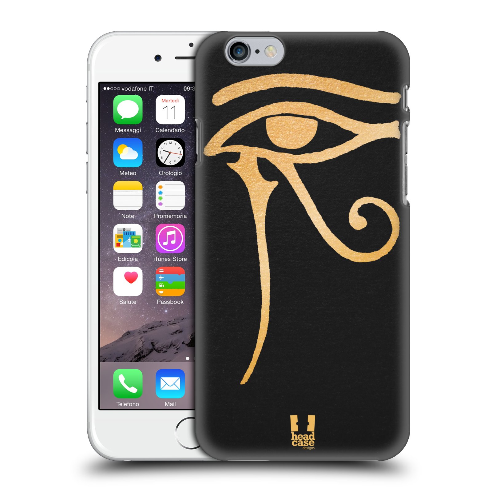 Plastové pouzdro pro mobil Apple Iphone 6/6S vzor EGYPT zlatá a černá OKO