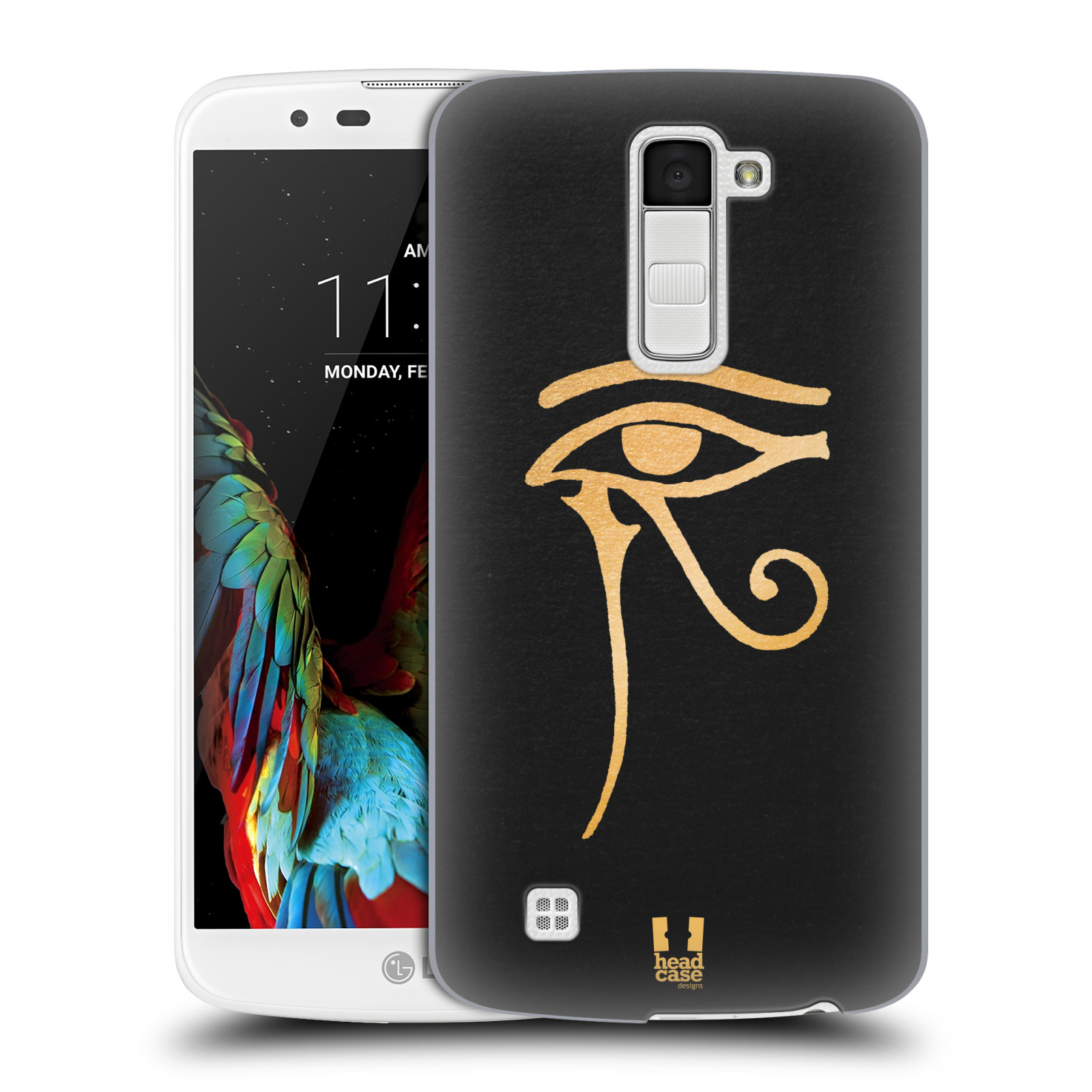 HEAD CASE plastový obal na mobil LG K10 vzor EGYPT zlatá a černá OKO