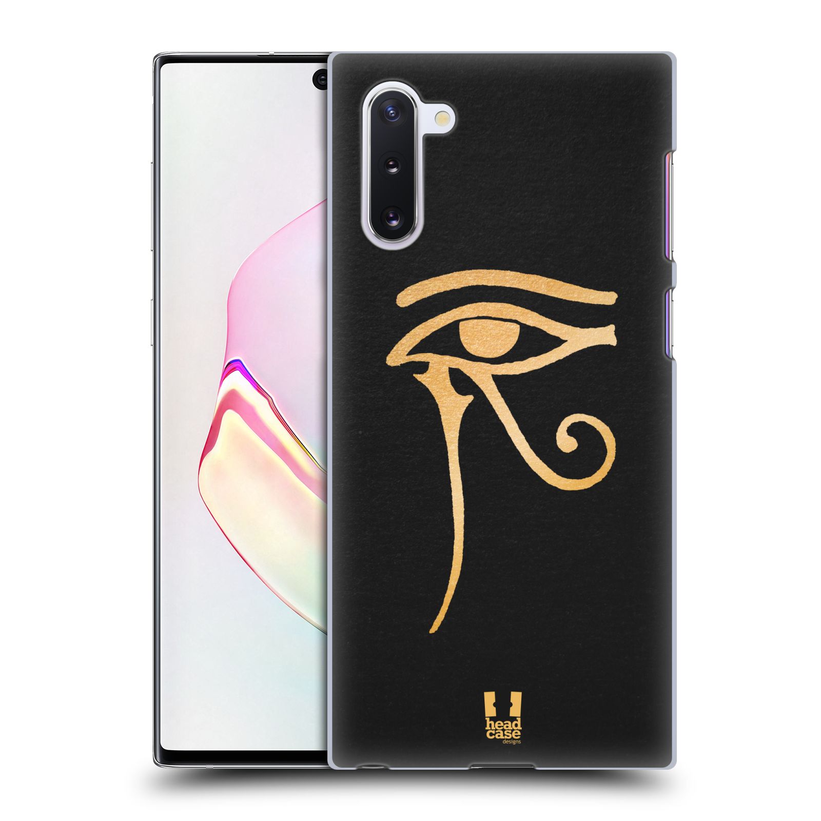 Pouzdro na mobil Samsung Galaxy Note 10 - HEAD CASE - vzor EGYPT zlatá a černá OKO