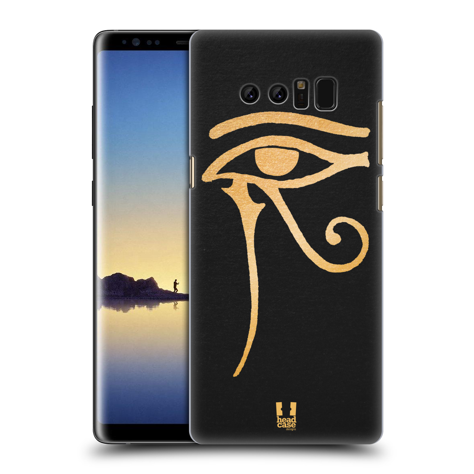 HEAD CASE plastový obal na mobil Samsung Galaxy Note 8 vzor EGYPT zlatá a černá OKO