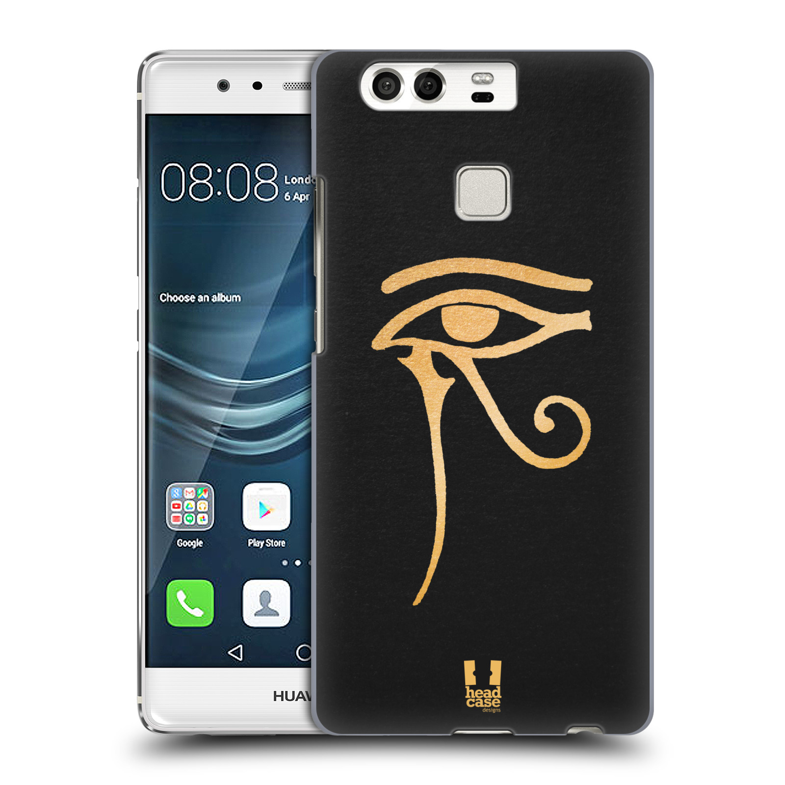 HEAD CASE plastový obal na mobil Huawei P9 / P9 DUAL SIM vzor EGYPT zlatá a černá OKO