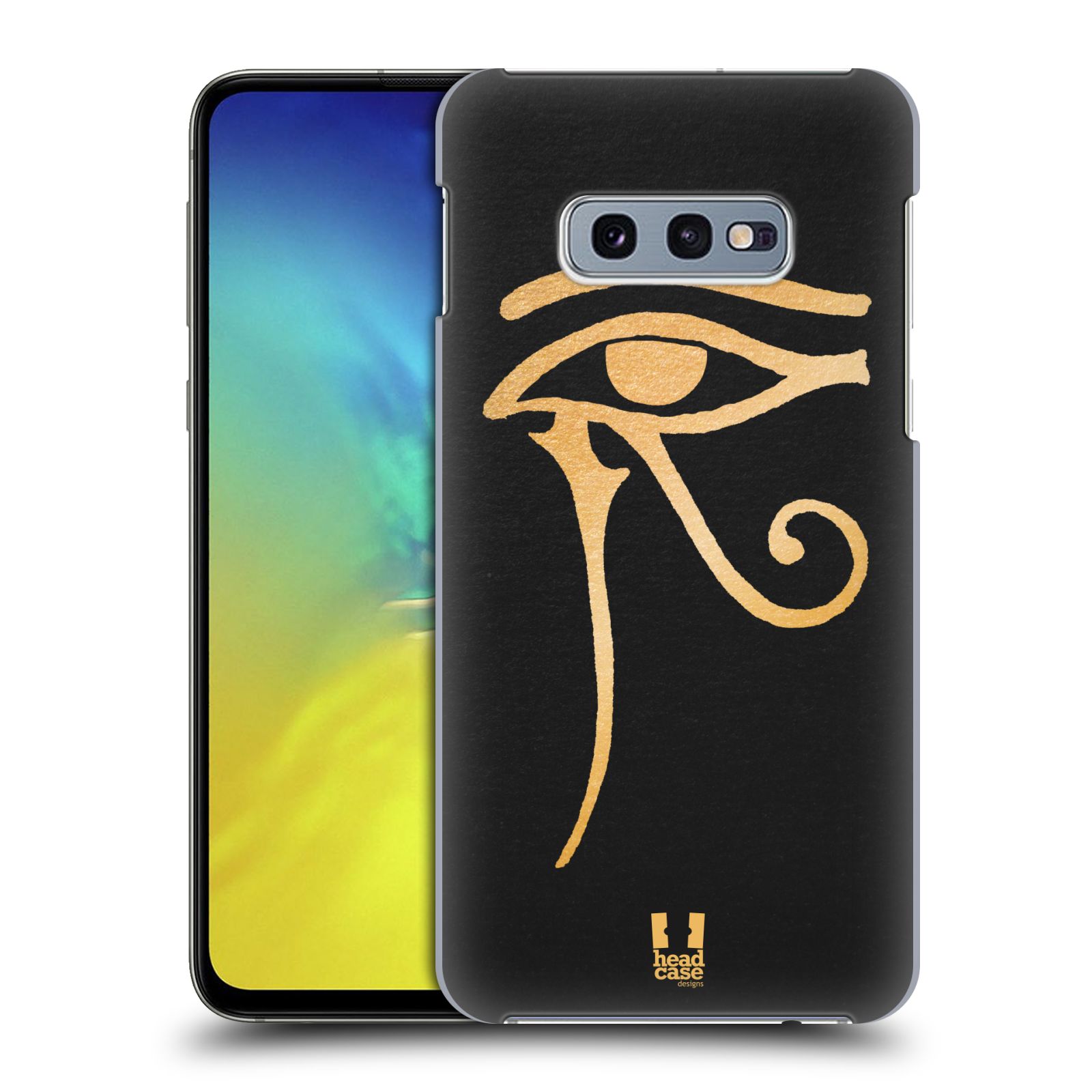 Pouzdro na mobil Samsung Galaxy S10e - HEAD CASE - vzor EGYPT zlatá a černá OKO