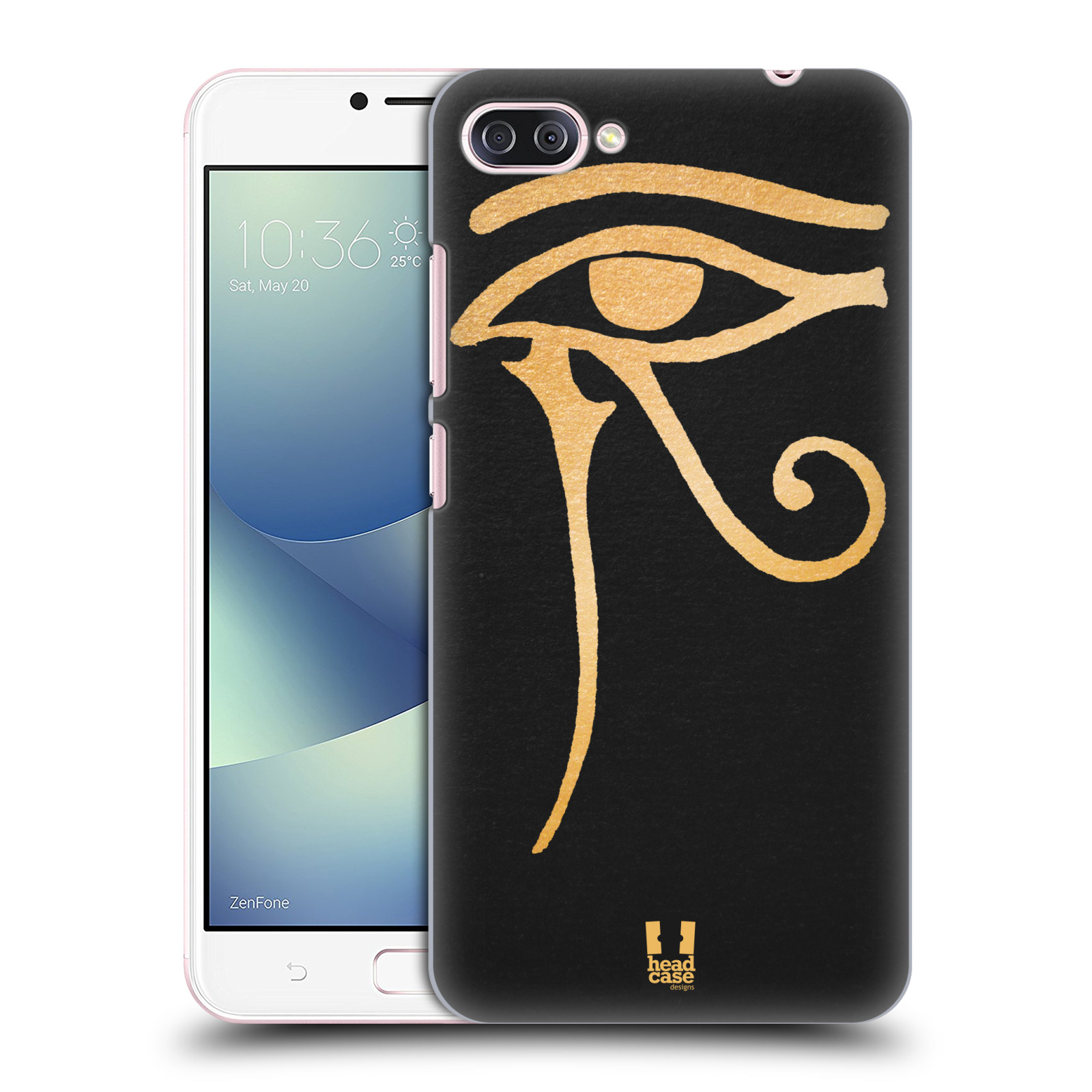 HEAD CASE plastový obal na mobil Asus Zenfone 4 MAX ZC554KL vzor EGYPT zlatá a černá OKO