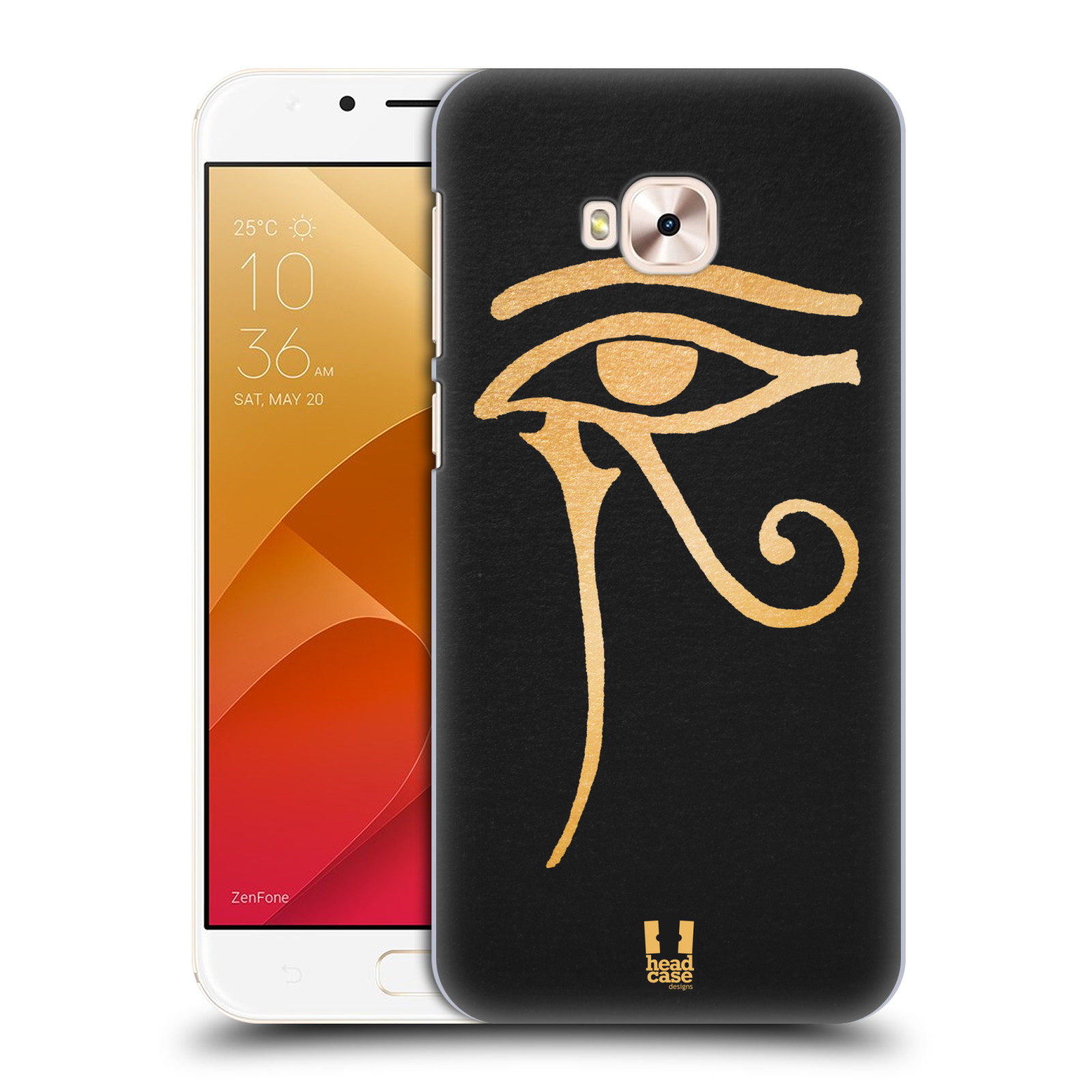 HEAD CASE plastový obal na mobil Asus Zenfone 4 Selfie Pro ZD552KL vzor EGYPT zlatá a černá OKO