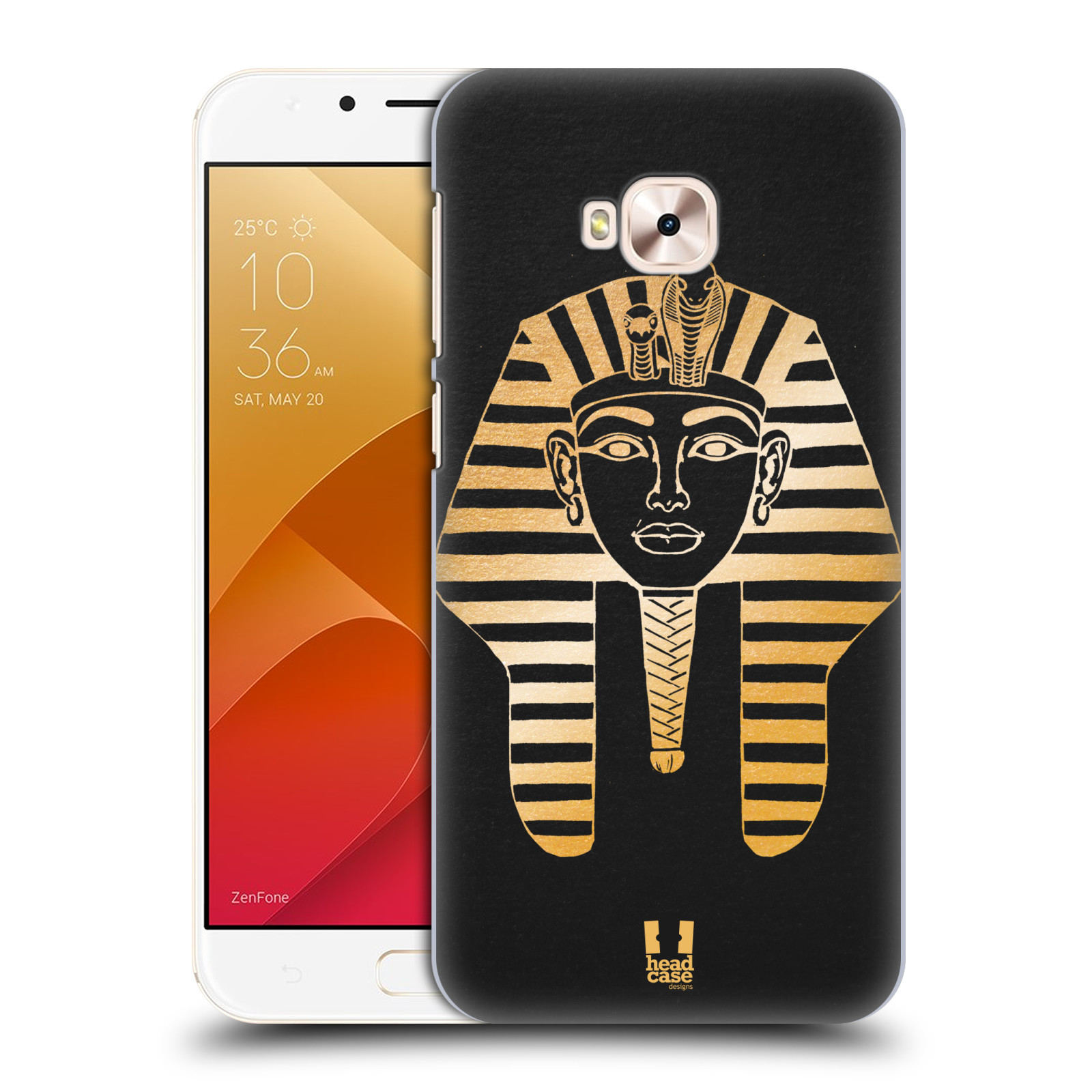 HEAD CASE plastový obal na mobil Asus Zenfone 4 Selfie Pro ZD552KL vzor EGYPT zlatá a černá FARAÓN