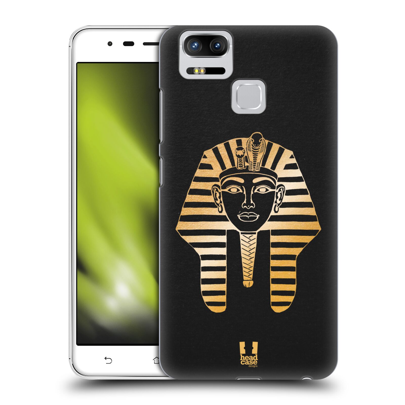 HEAD CASE plastový obal na mobil Asus Zenfone 3 Zoom ZE553KL vzor EGYPT zlatá a černá FARAÓN