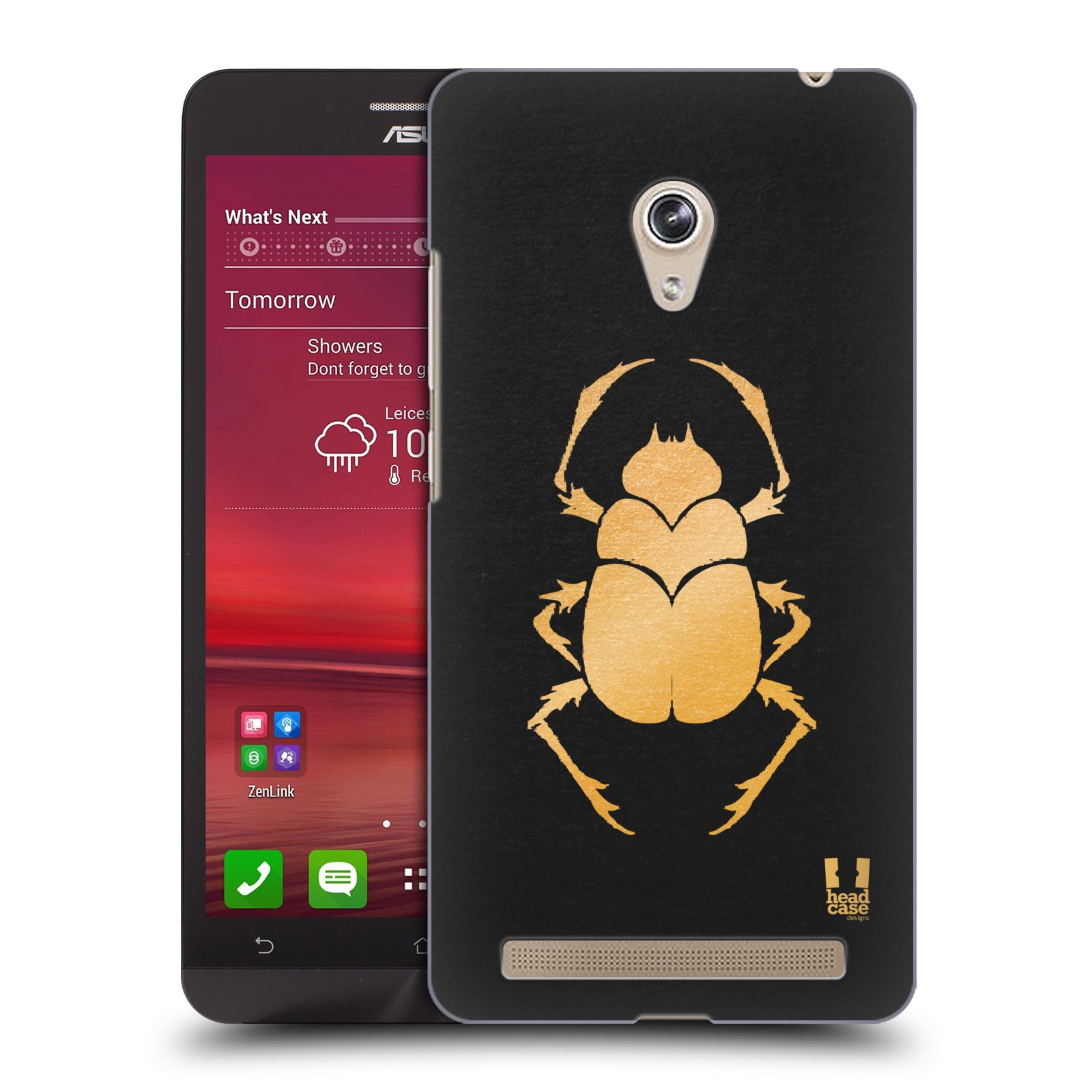 HEAD CASE plastový obal na mobil Asus Zenfone 6 vzor EGYPT zlatá a černá BROUK SKARAB
