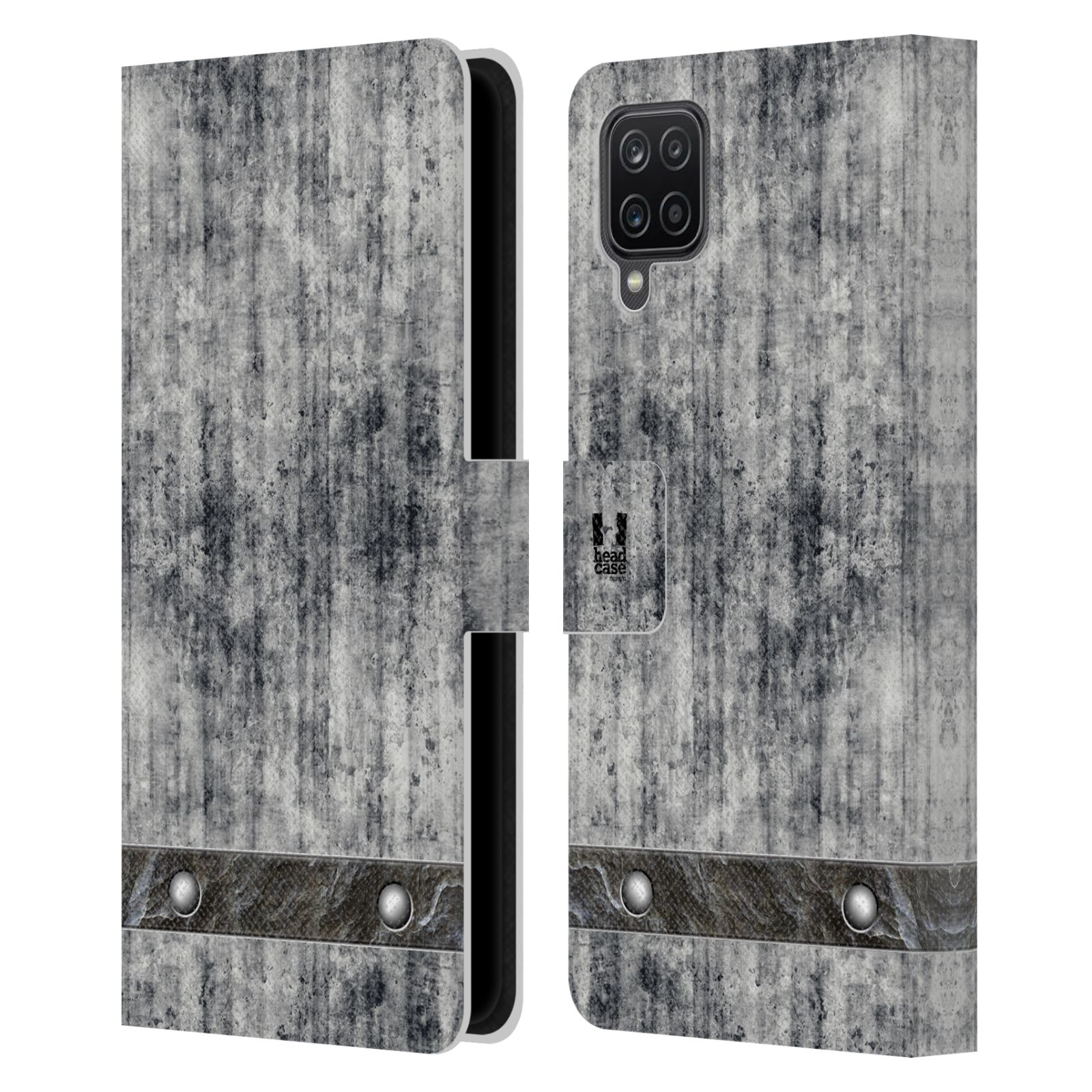 Pouzdro pro mobil Samsung Galaxy A12  - Stavební textura šedý beton