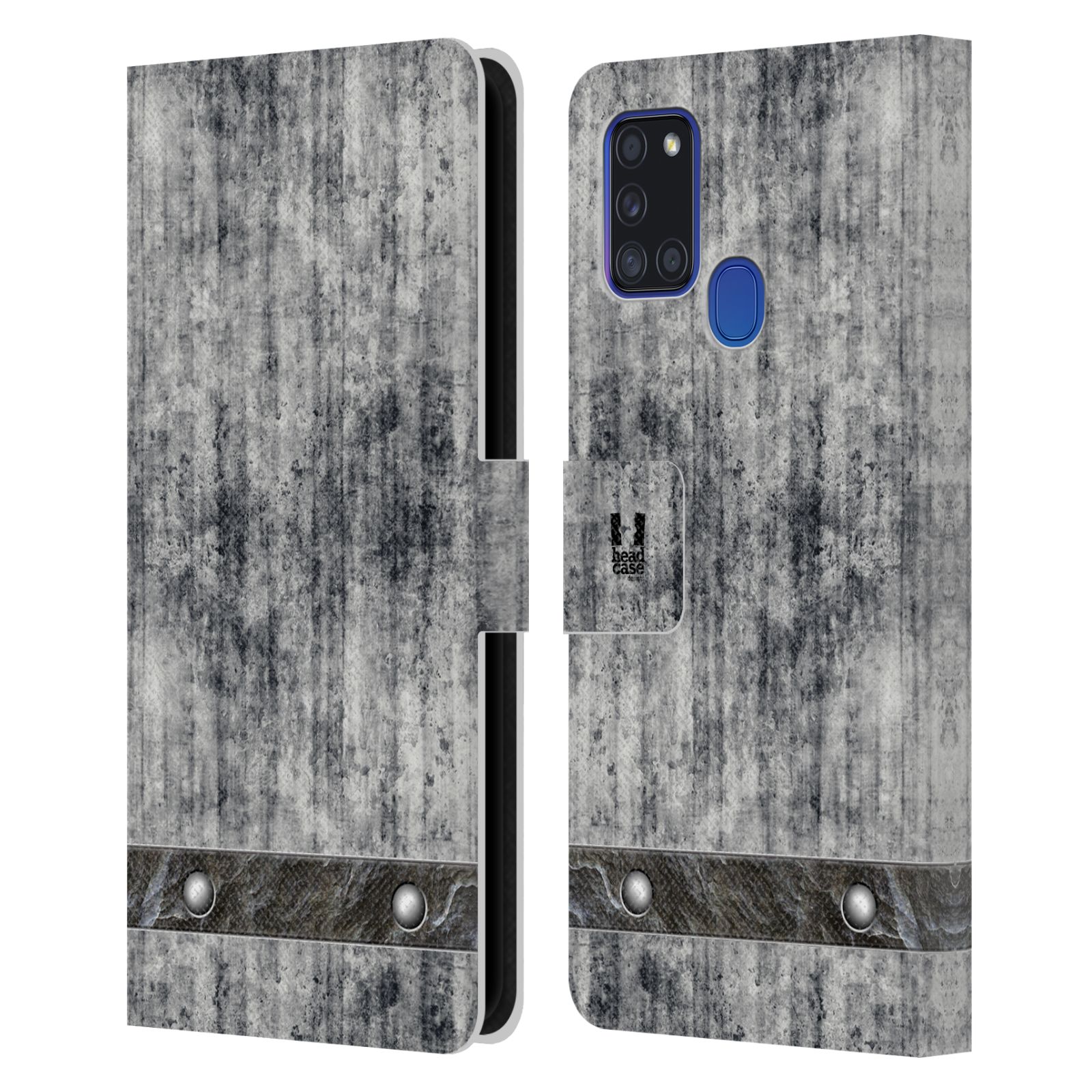Pouzdro pro mobil Samsung Galaxy A21S - Stavební textura šedý beton