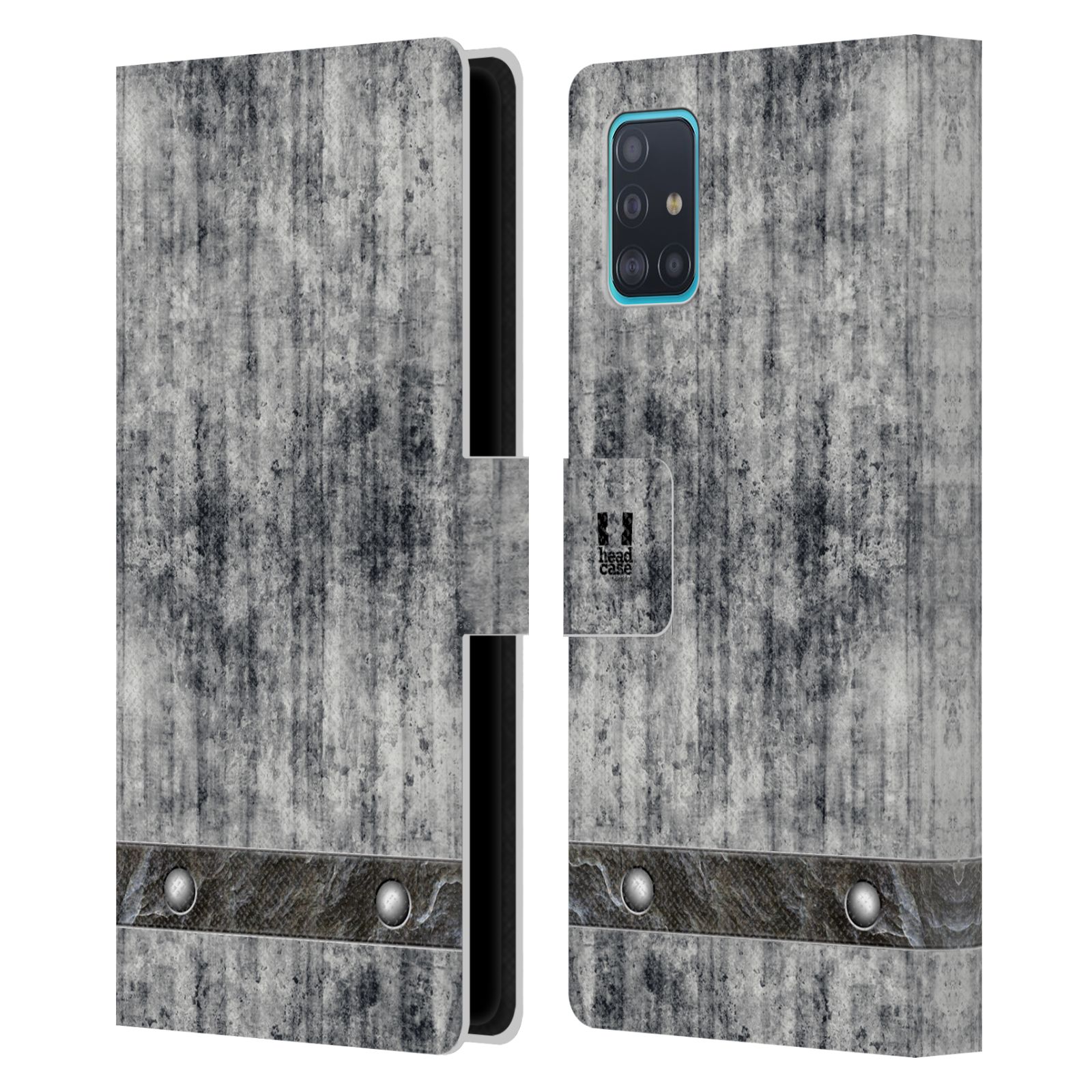 Pouzdro na mobil Samsung Galaxy A51 (A515F) stavební textury beton šedá