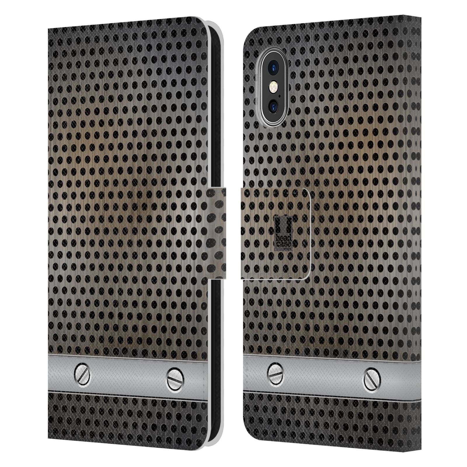 Pouzdro pro mobil Apple Iphone X / XS - Stavební textura plech