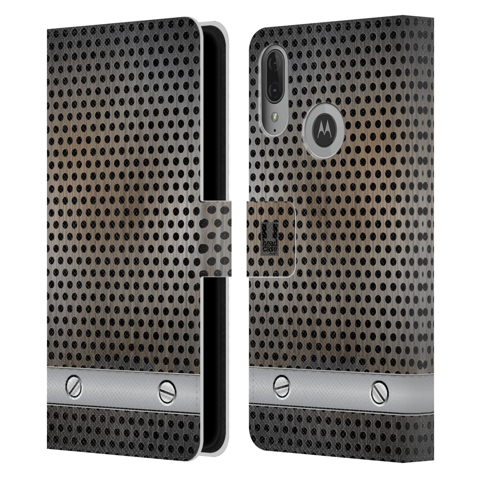 Pouzdro pro mobil Motorola Moto E6 PLUS  - Stavební textura plech