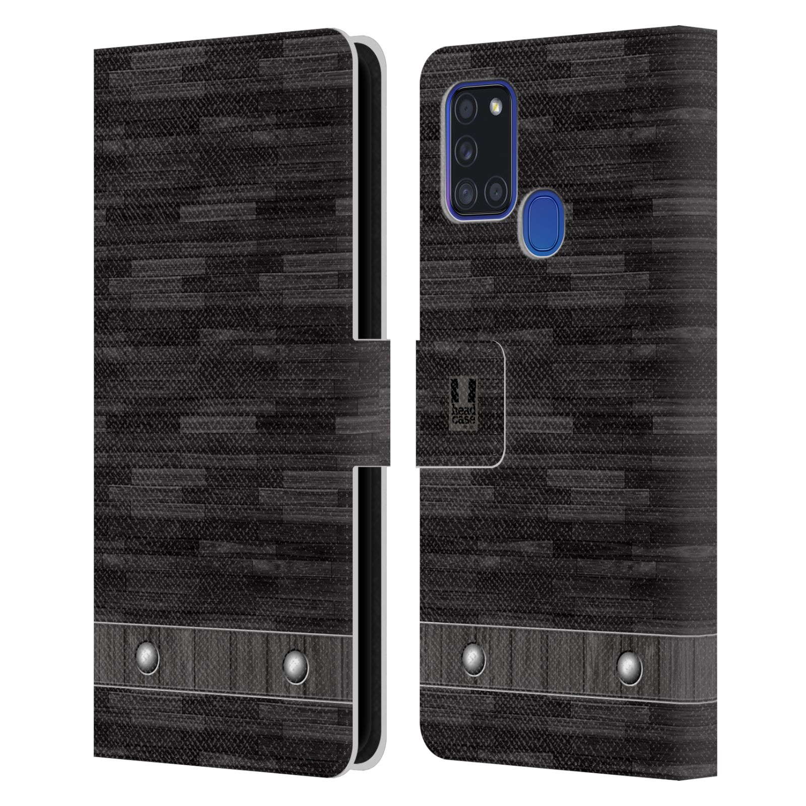Pouzdro pro mobil Samsung Galaxy A21S - Stavební textura dřevo kaskády