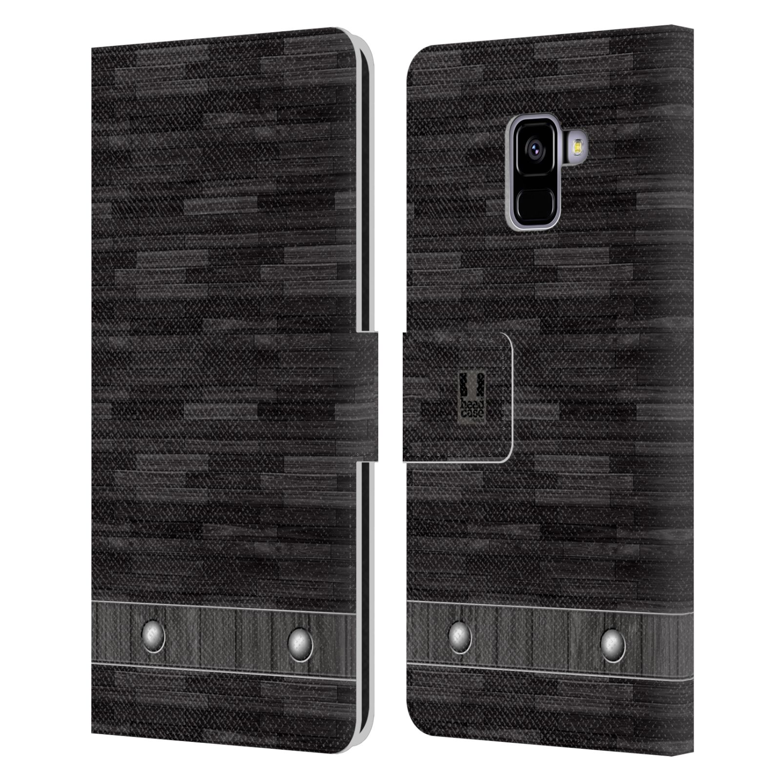 Pouzdro pro mobil Samsung Galaxy A8+ 2018 - Stavební textura dřevo kaskády