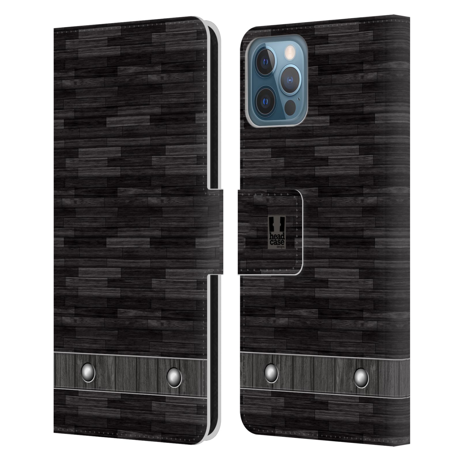 Pouzdro pro mobil Apple Iphone 12 / 12 Pro - Stavební textura dřevo kaskády