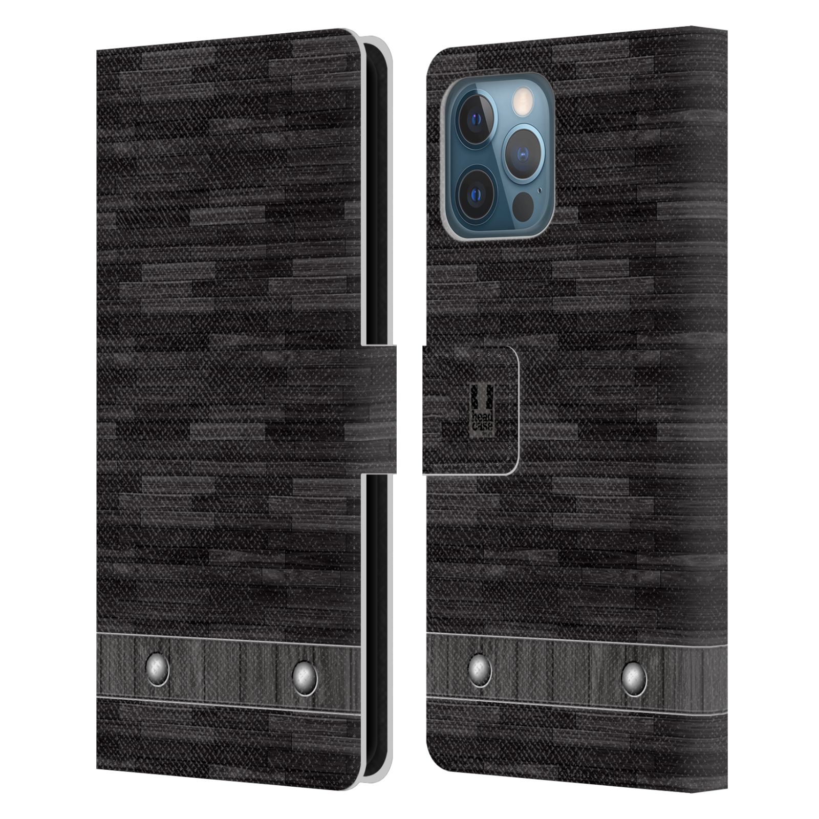 Pouzdro pro mobil Apple Iphone 12 Pro Max - Stavební textura dřevo kaskády