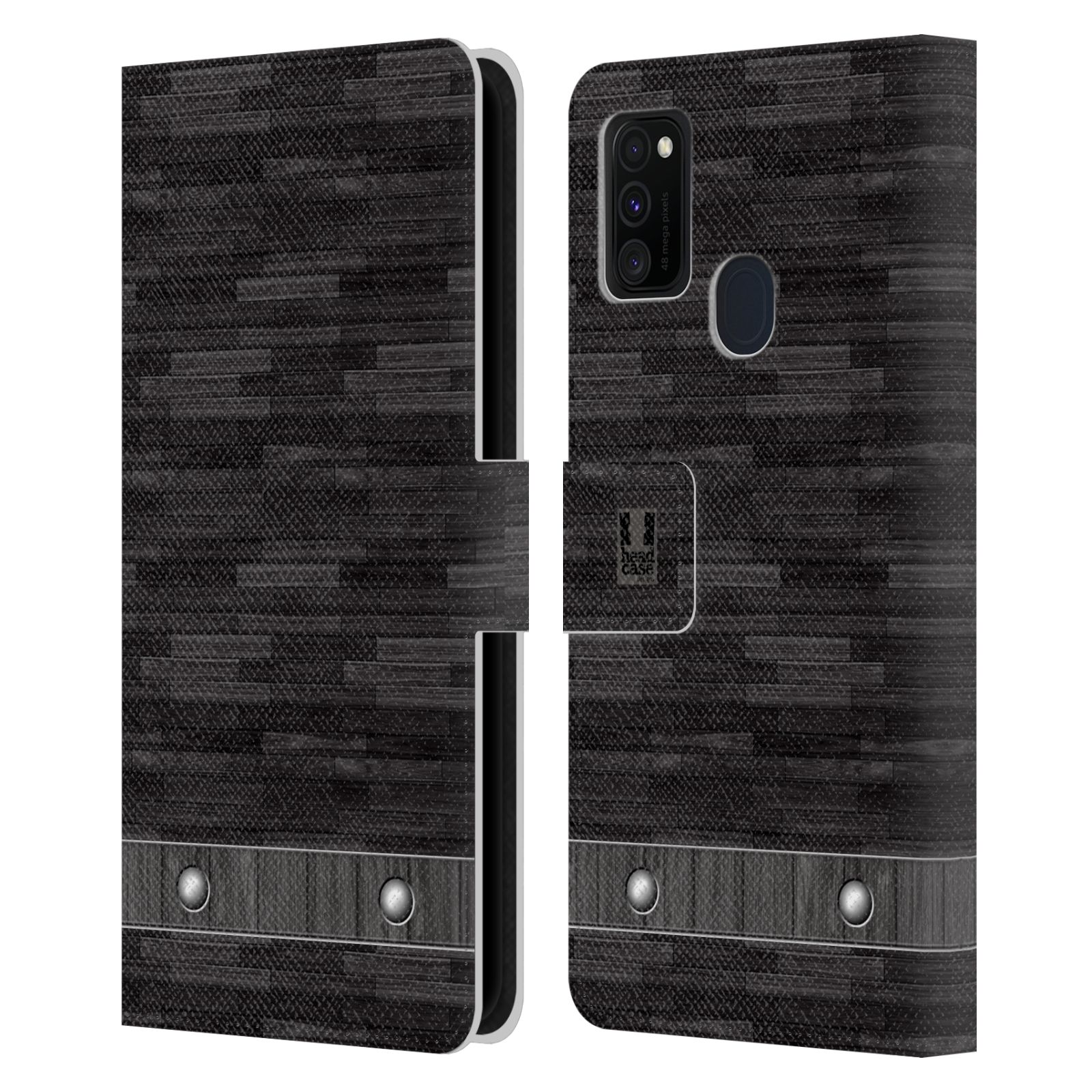 Pouzdro pro mobil Samsung Galaxy M21 - Stavební textura dřevo kaskády