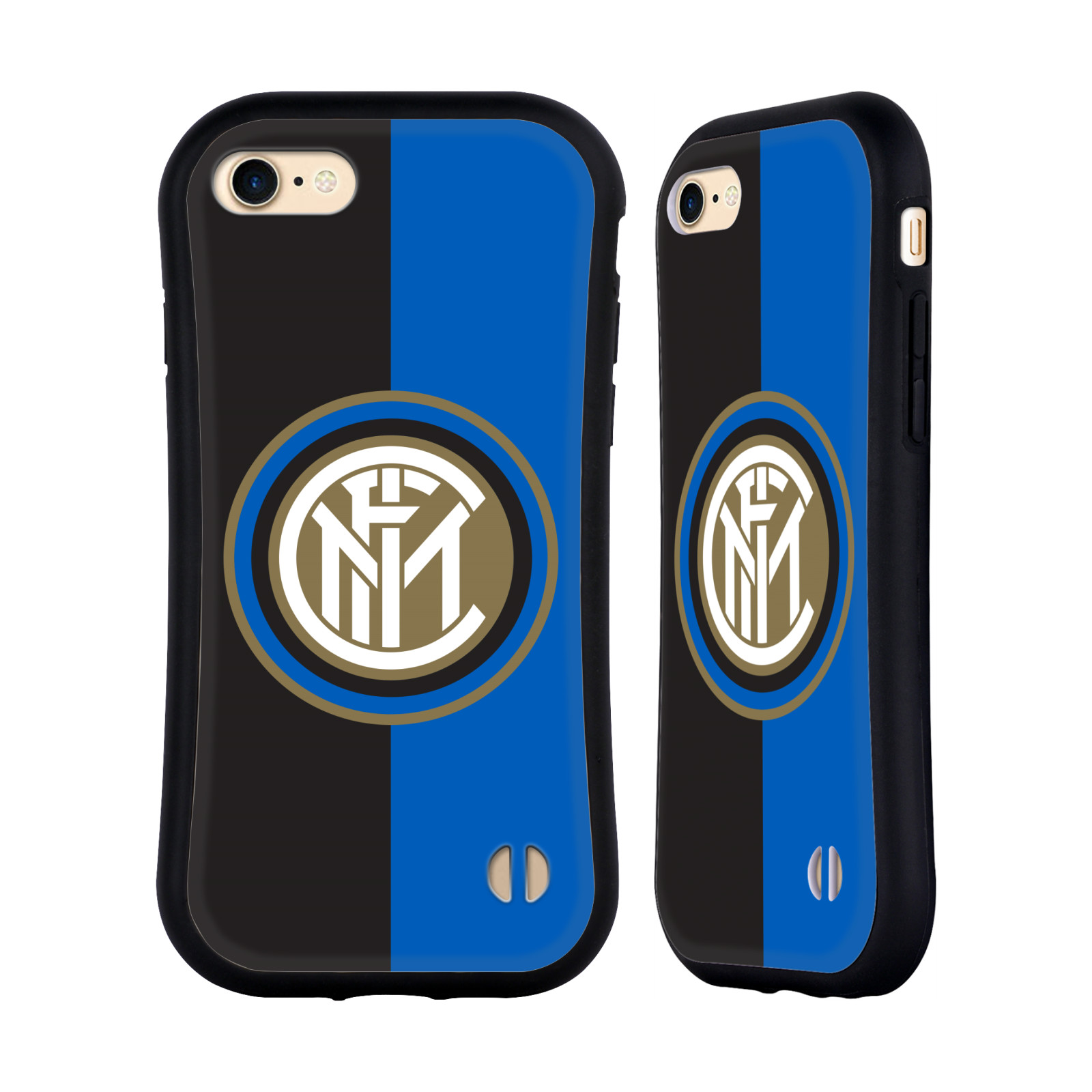 HEAD CASE odolný obal na mobil Apple Iphone 8 Fotbalový klub Inter Milán dres černá a modrá
