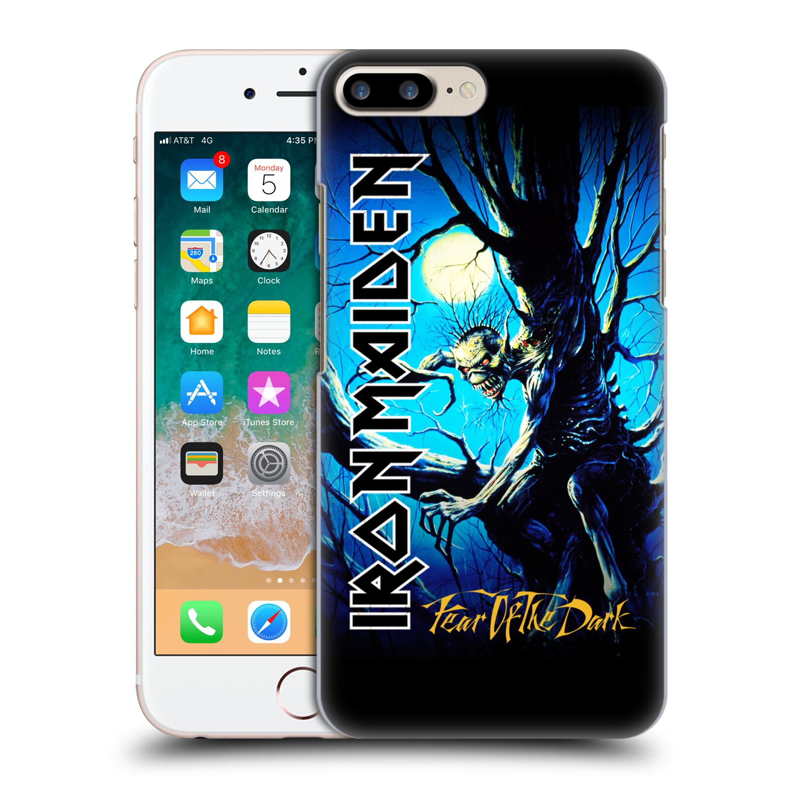 Zadní obal pro mobil Apple Iphone 7+ /  8+ - HEAD CASE - Iron Maiden - Fear Of The Dark