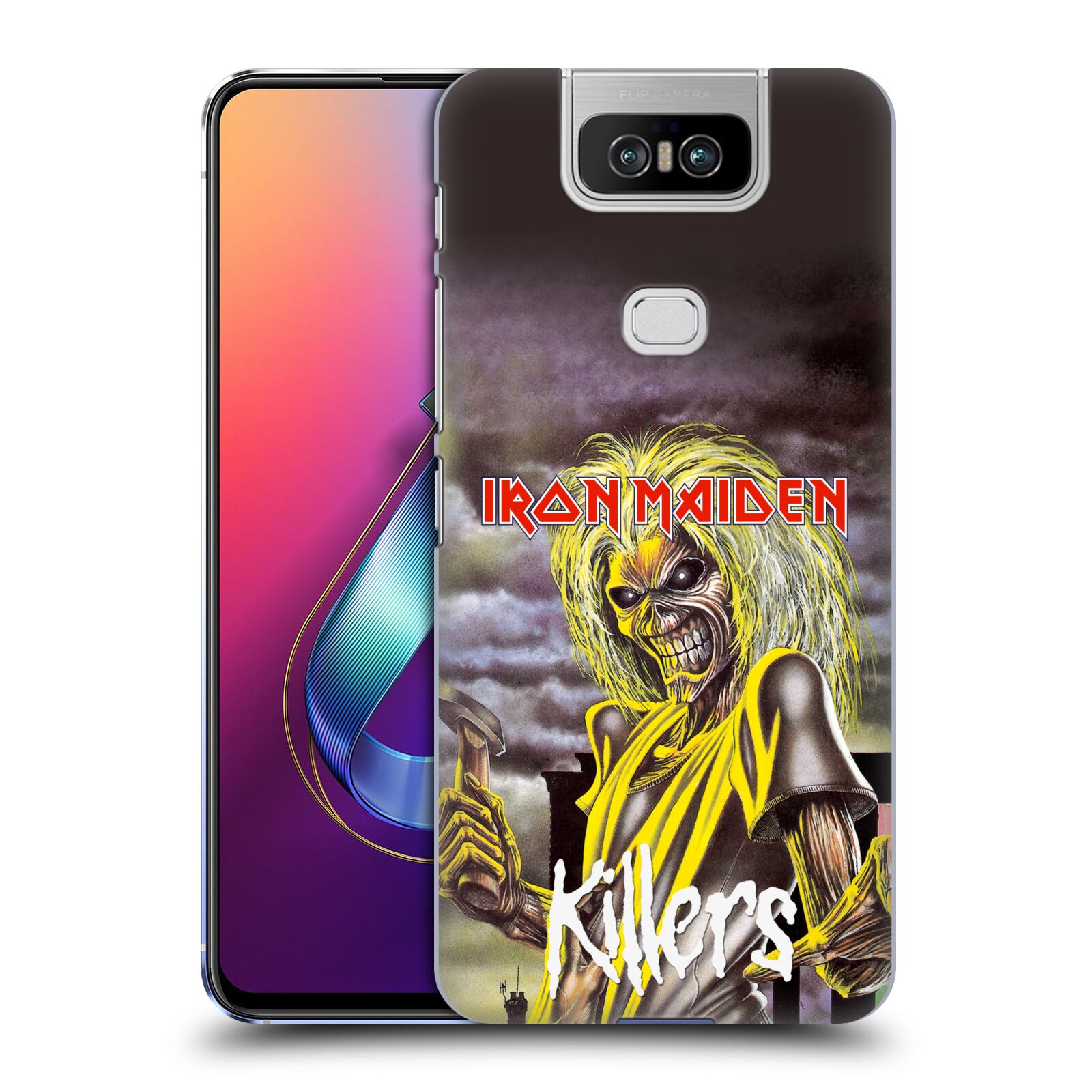 Pouzdro na mobil Asus Zenfone 6 ZS630KL - HEAD CASE - Heavymetalová skupina Iron Maiden Killers