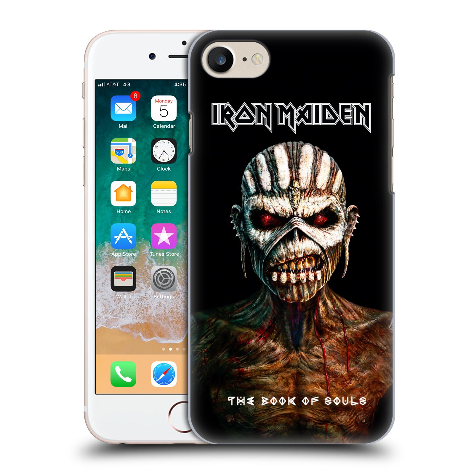Plastové pouzdro pro mobil Apple Iphone 7/8/SE 2020 Heavymetalová skupina Iron Maiden The Book Of Souls