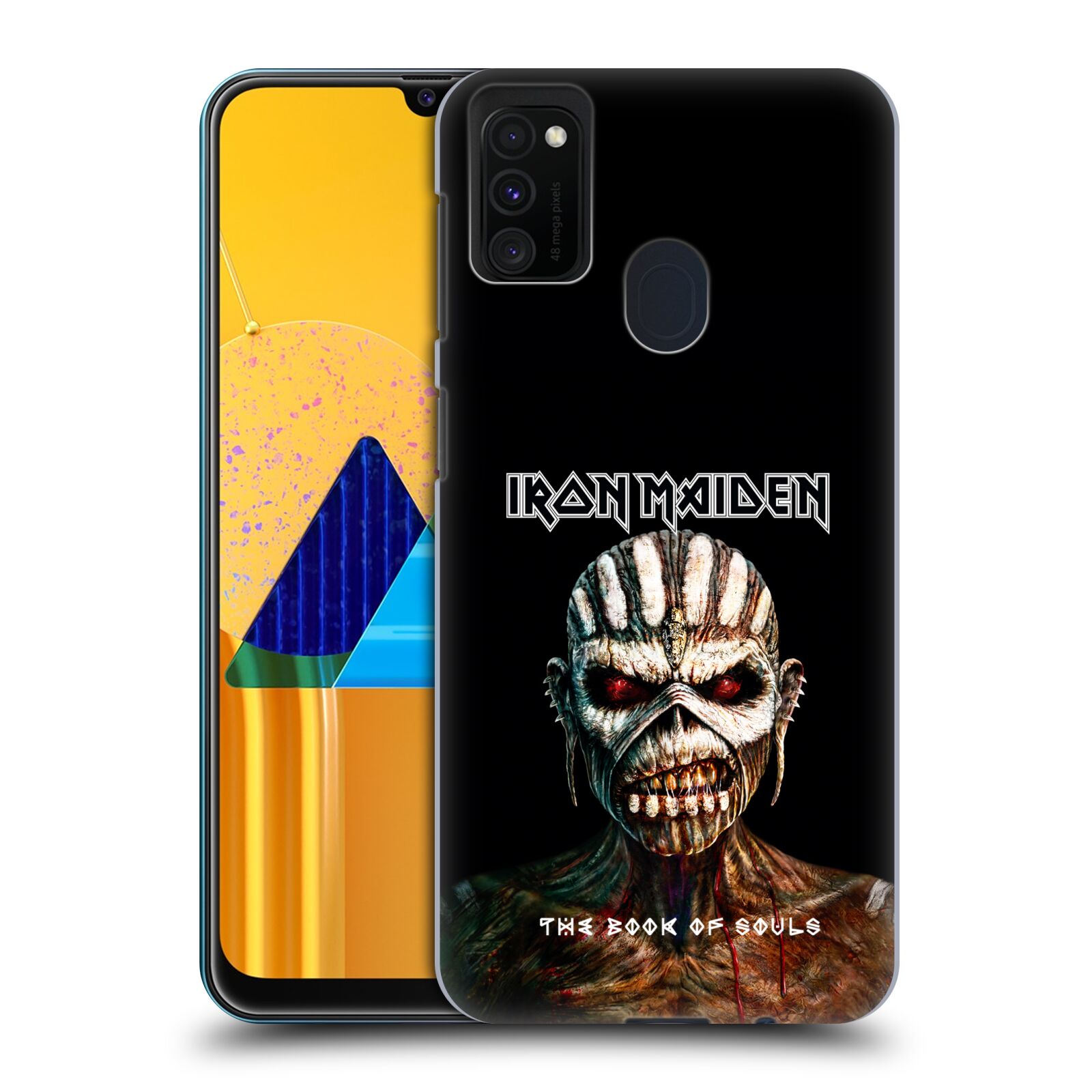 Zadní kryt na mobil Samsung Galaxy M21 Heavymetalová skupina Iron Maiden The Book Of Souls