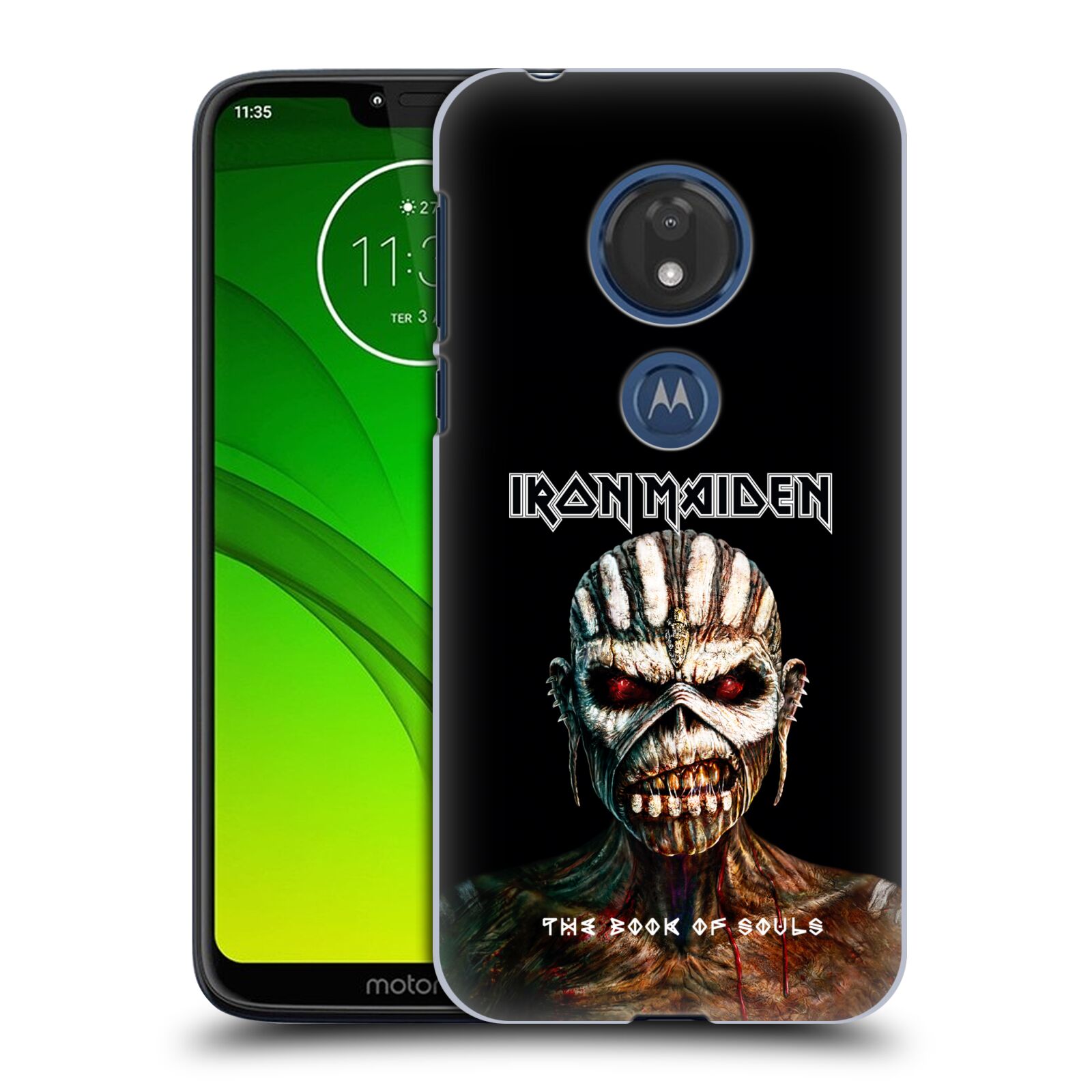 Pouzdro na mobil Motorola Moto G7 Play Heavymetalová skupina Iron Maiden The Book Of Souls