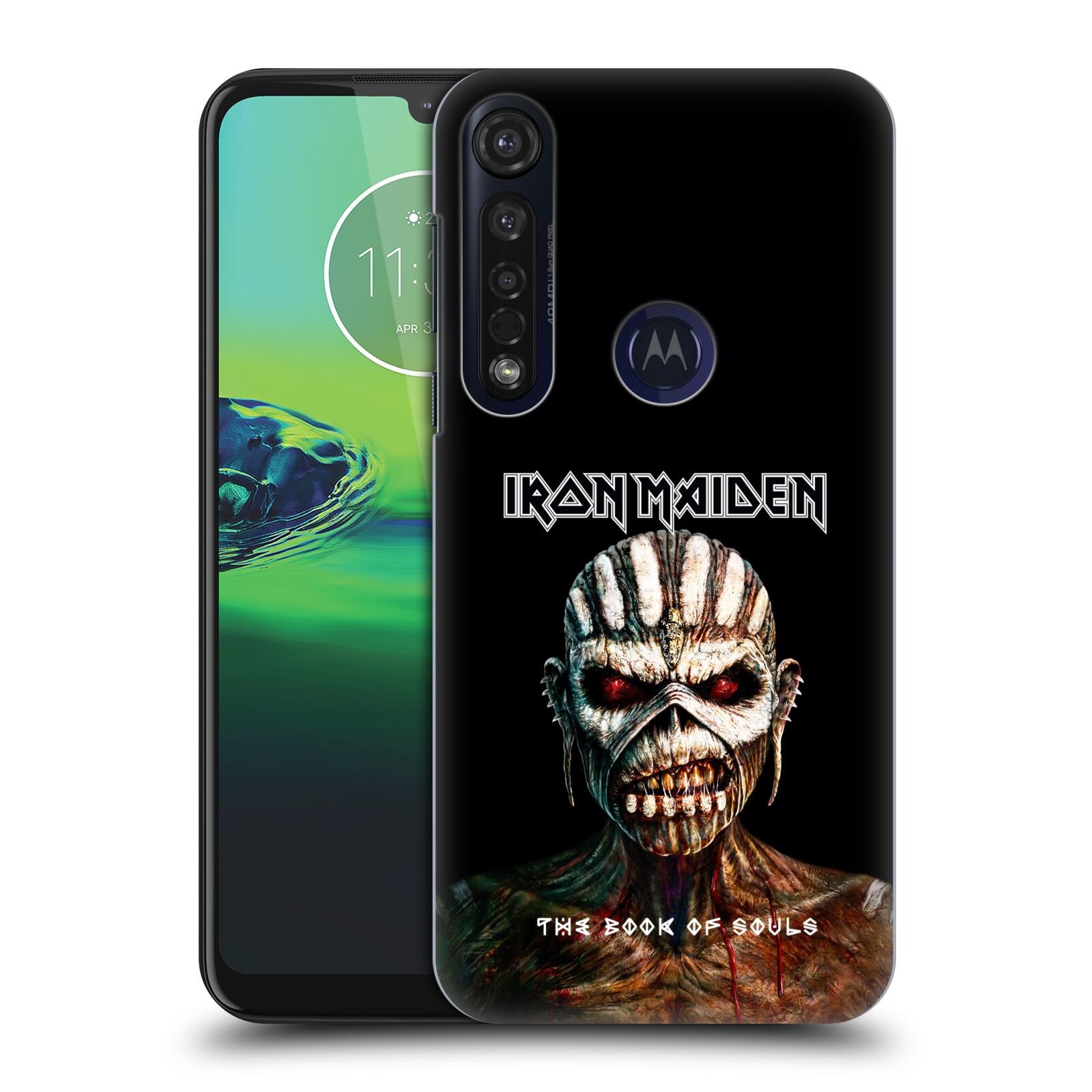 Pouzdro na mobil Motorola Moto G8 PLUS - HEAD CASE - Heavymetalová skupina Iron Maiden The Book Of Souls