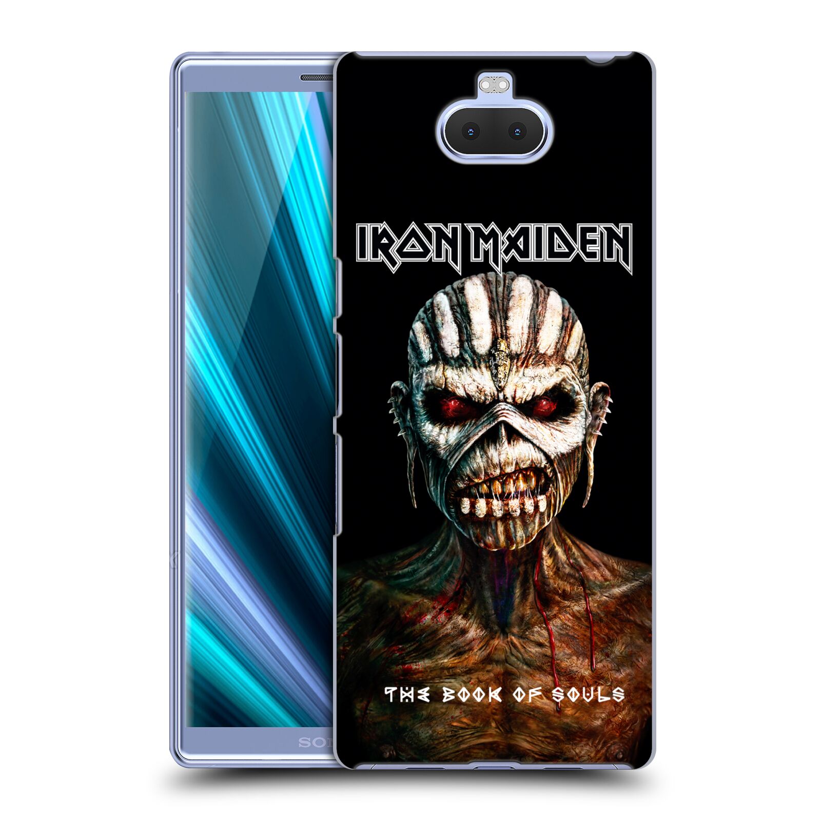 Pouzdro na mobil Sony Xperia 10 - Head Case - Heavymetalová skupina Iron Maiden The Book Of Souls