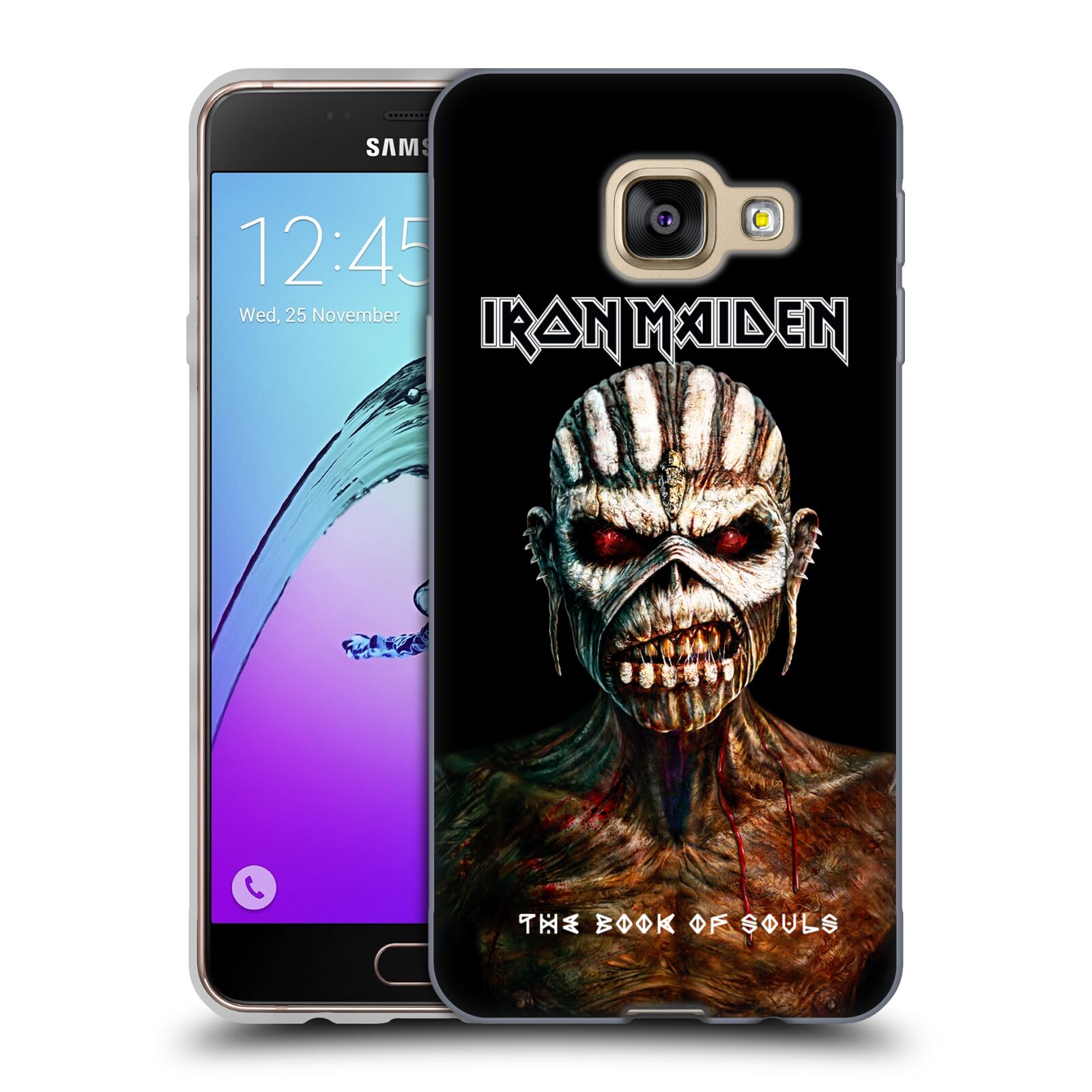 HEAD CASE silikonový obal na mobil Samsung Galaxy A3 2016 (A310) Heavymetalová skupina Iron Maiden The Book Of Souls